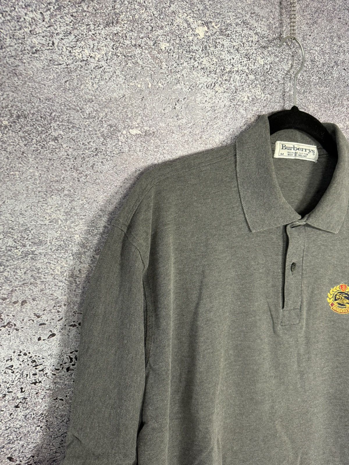 Burberry × Vintage Vintage Burberry Gray polos oldmoney M size Size US M / EU 48-50 / 2 - 6 Thumbnail