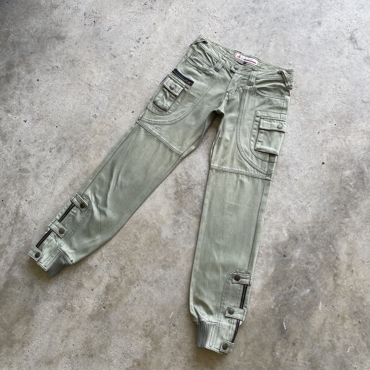 Japanese Brand Vintage Genoese Japan Faded Cargo Tactical Jogger Pants RARE Size US 28 / EU 44 - 2 Thumbnail