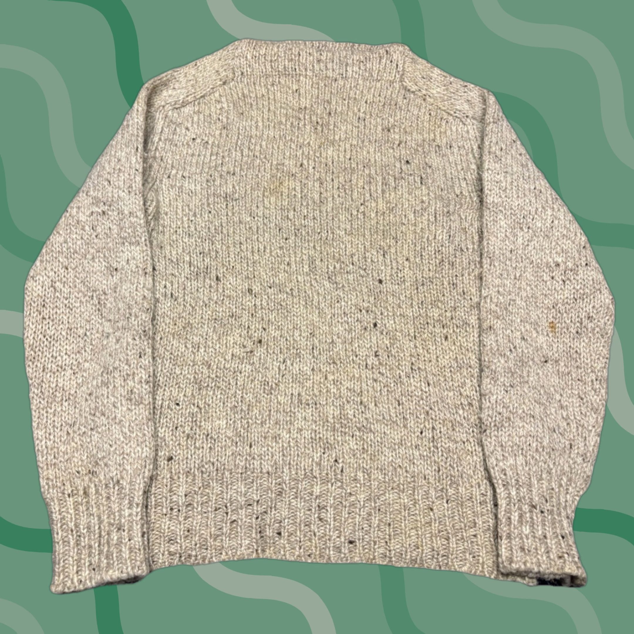 Vintage Flair Harbour 100% Wool Knit Crew Neck Cable-Knit Sweater Women’s Size M Ivory Pullover Long Sleeve Vintage Classic Men/Women? Size M / US 6-8 / IT 42-44 - 1 Thumbnail
