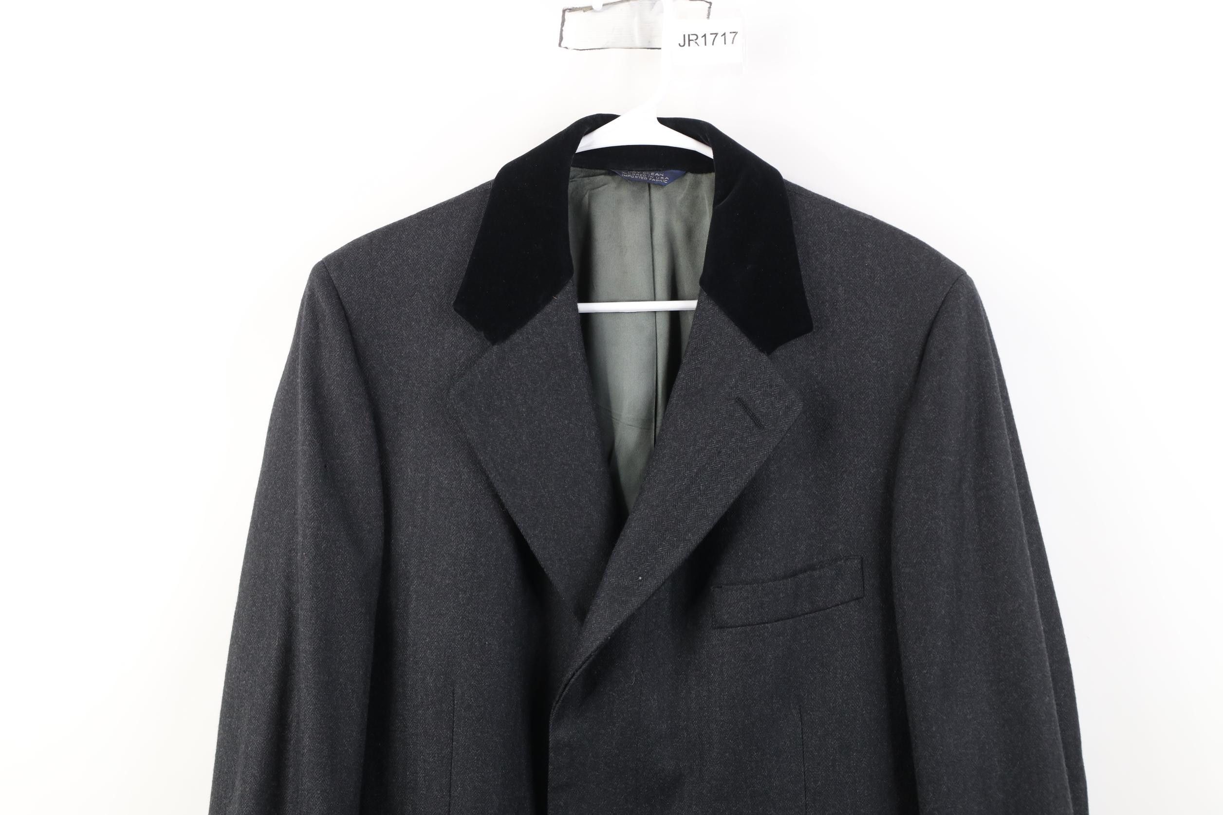 Vintage Vintage 70s Streetwear Wool Herringbone Overcoat Gray USA Size US XXL / EU 58 / 5 - 2 Thumbnail