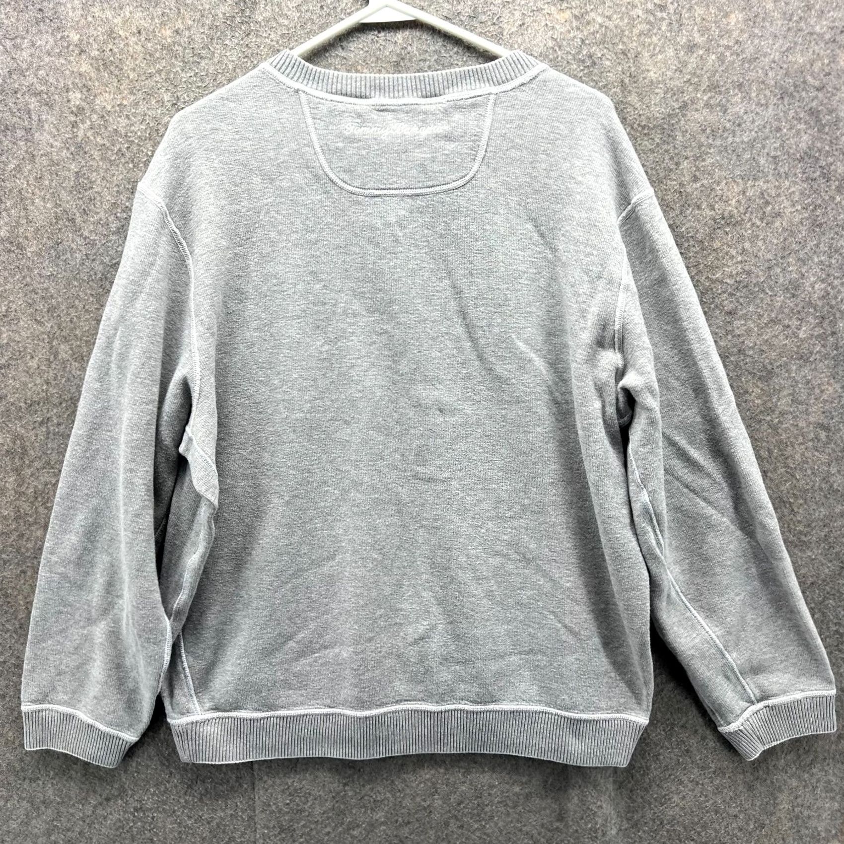 Tommy Bahama VINTAGE Tommy Bahama Sweater Mens M Gray Reversible Fleece Cotton Pullover Long Sleeve Size US M / EU 48-50 / 2 - 2 Thumbnail