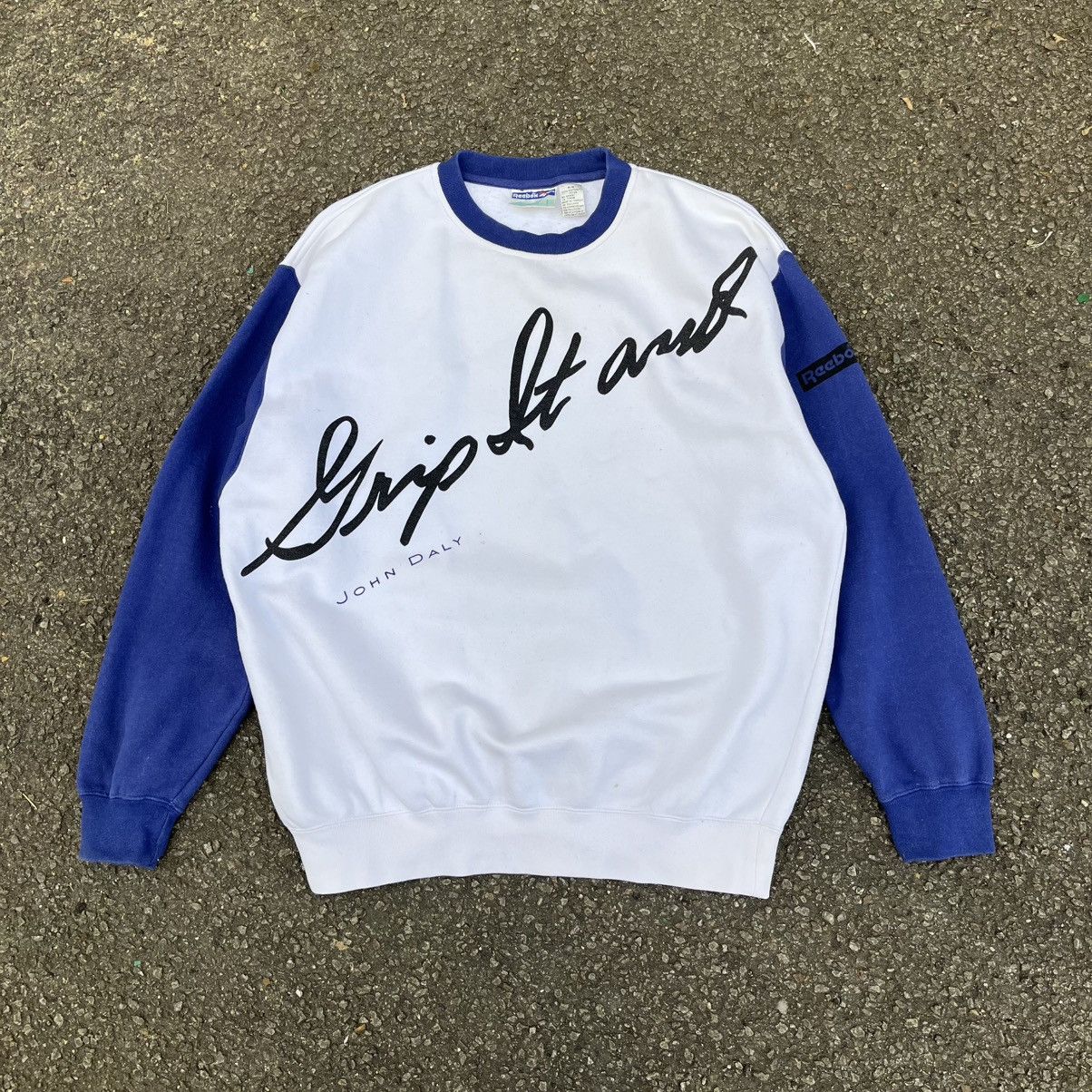 Reebok Vintage 90's Reebok John Daly GRIP IT AND RIP IT Sweatshirt Size US M / EU 48-50 / 2 - 1 Thumbnail