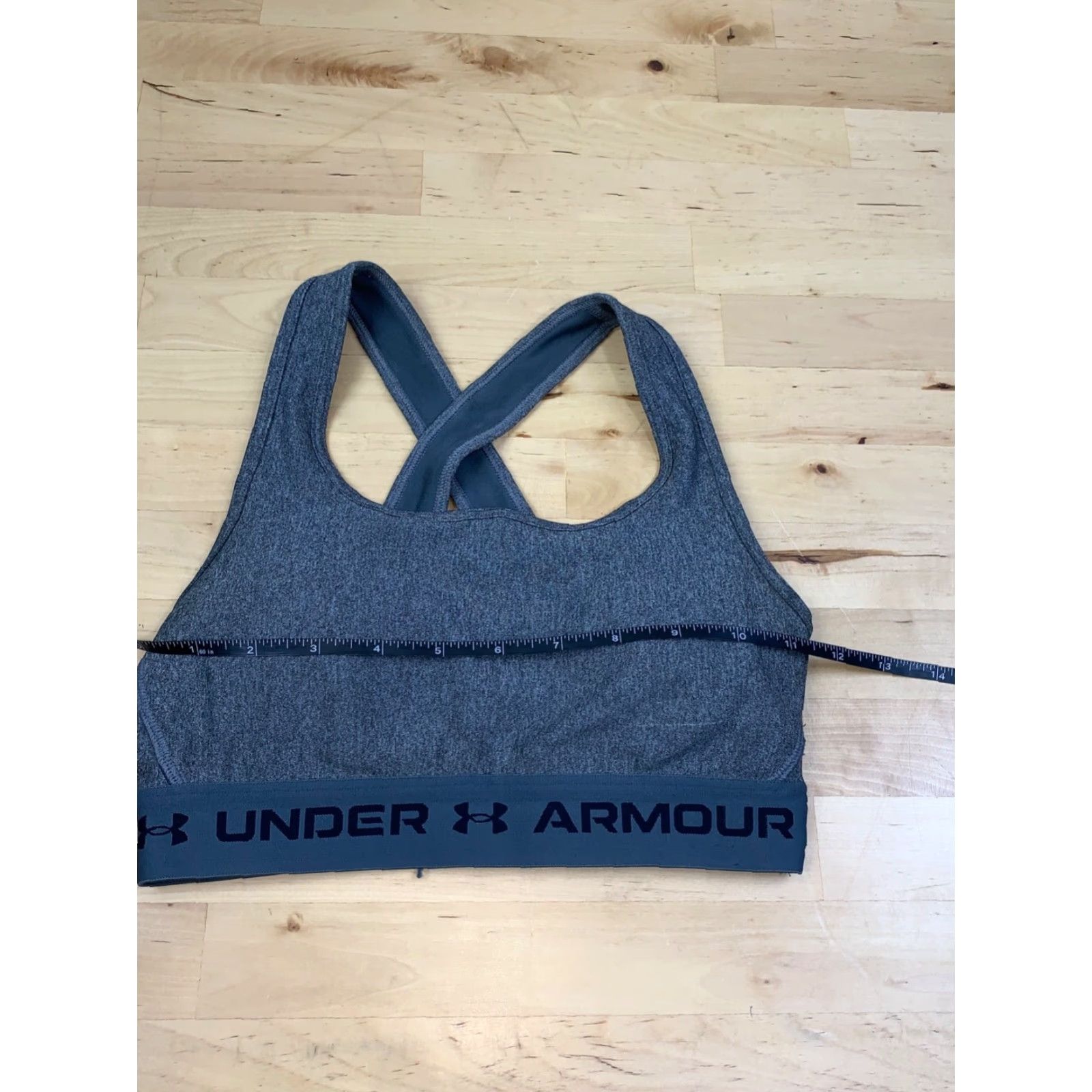 Under Armour Under armour Sports Bra Womens XS Gray Racerback Activewear Compression Size ONE SIZE - 5 Thumbnail