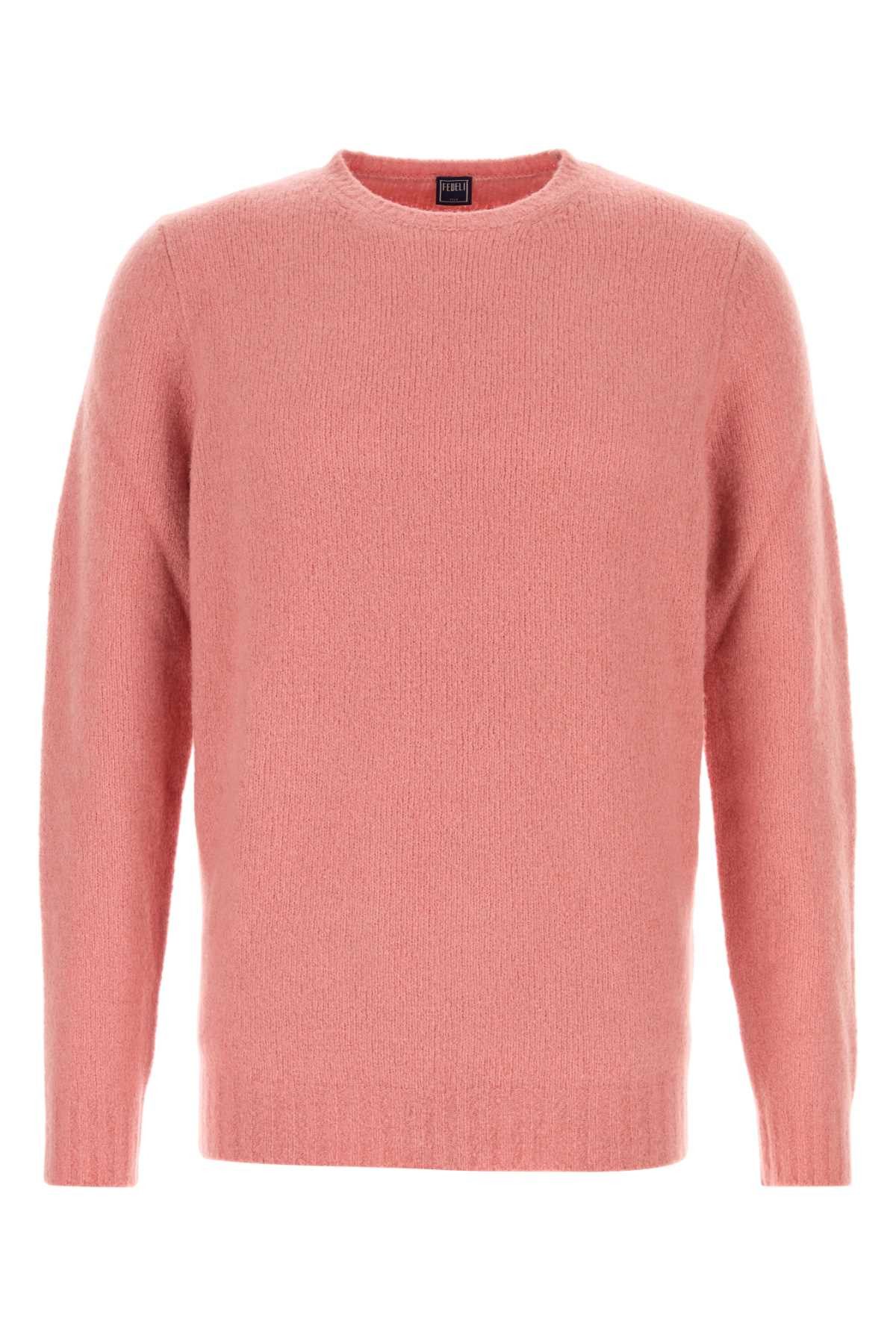 Salmon Stretch Wool Blend Sweater