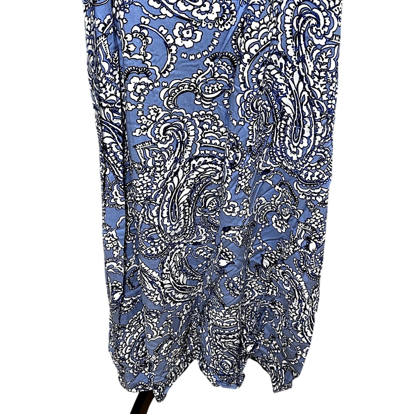 Vince Camuto Vince Camuto Plus XXL Blue Paisley Flowy Maxi Slip Dress NWT Size XXL / US 16-18 / IT 52-54 - 7 Thumbnail