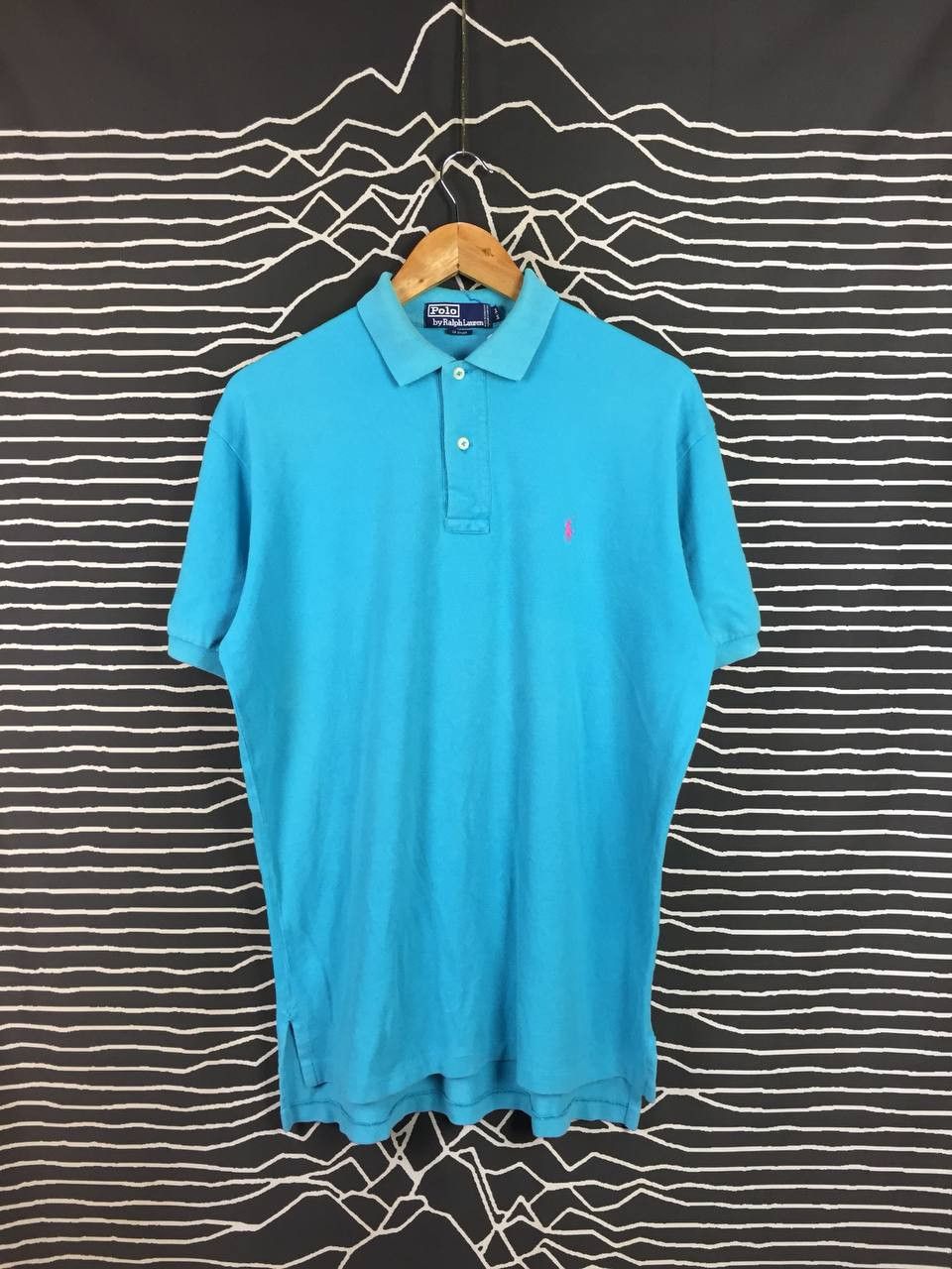 Polo Ralph Lauren Vtg Polo Ralph Lauren Pony Logo Turquoise Polo Shirt Size US M / EU 48-50 / 2 - 2 Thumbnail