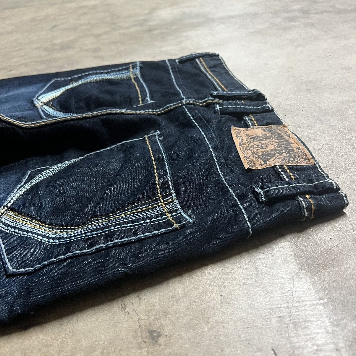 Affliction × JNCO × Southpole Vintage South Pole BAGGY Embroidered Denim Jeans Size US 34 / EU 50 - 3 Thumbnail