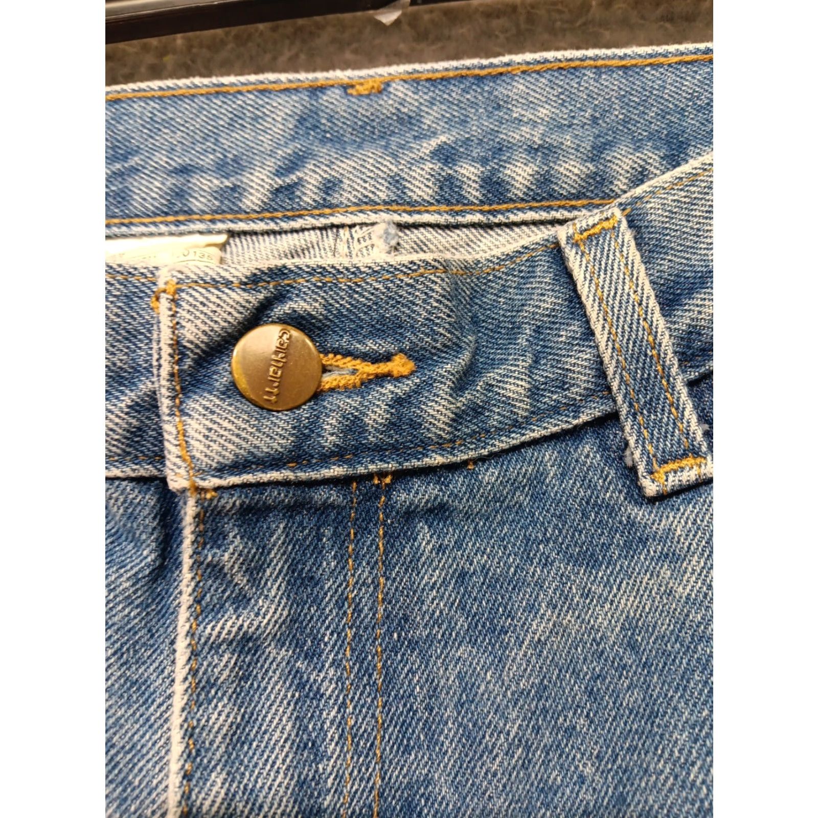 Carhartt Carhartt Jeans Men's Blue Denim Relaxed Fit 36x32 Work Pants Cotton B17 DST Size US 36 / EU 52 - 3 Thumbnail