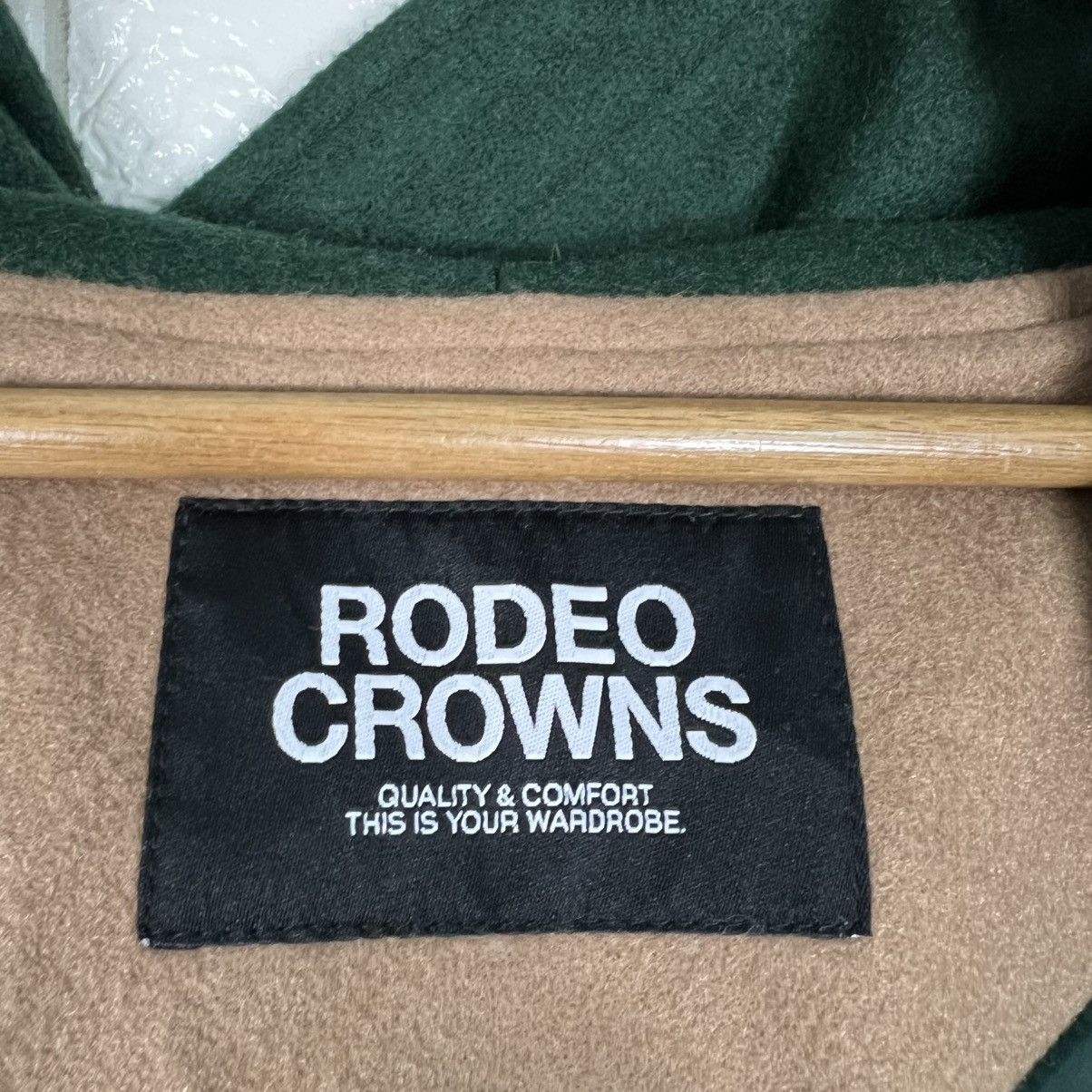 Japanese Brand RODEO CROWNS Big Logo Hooded Long Coat #4142-C189 Size US L / EU 52-54 / 3 - 16 Thumbnail