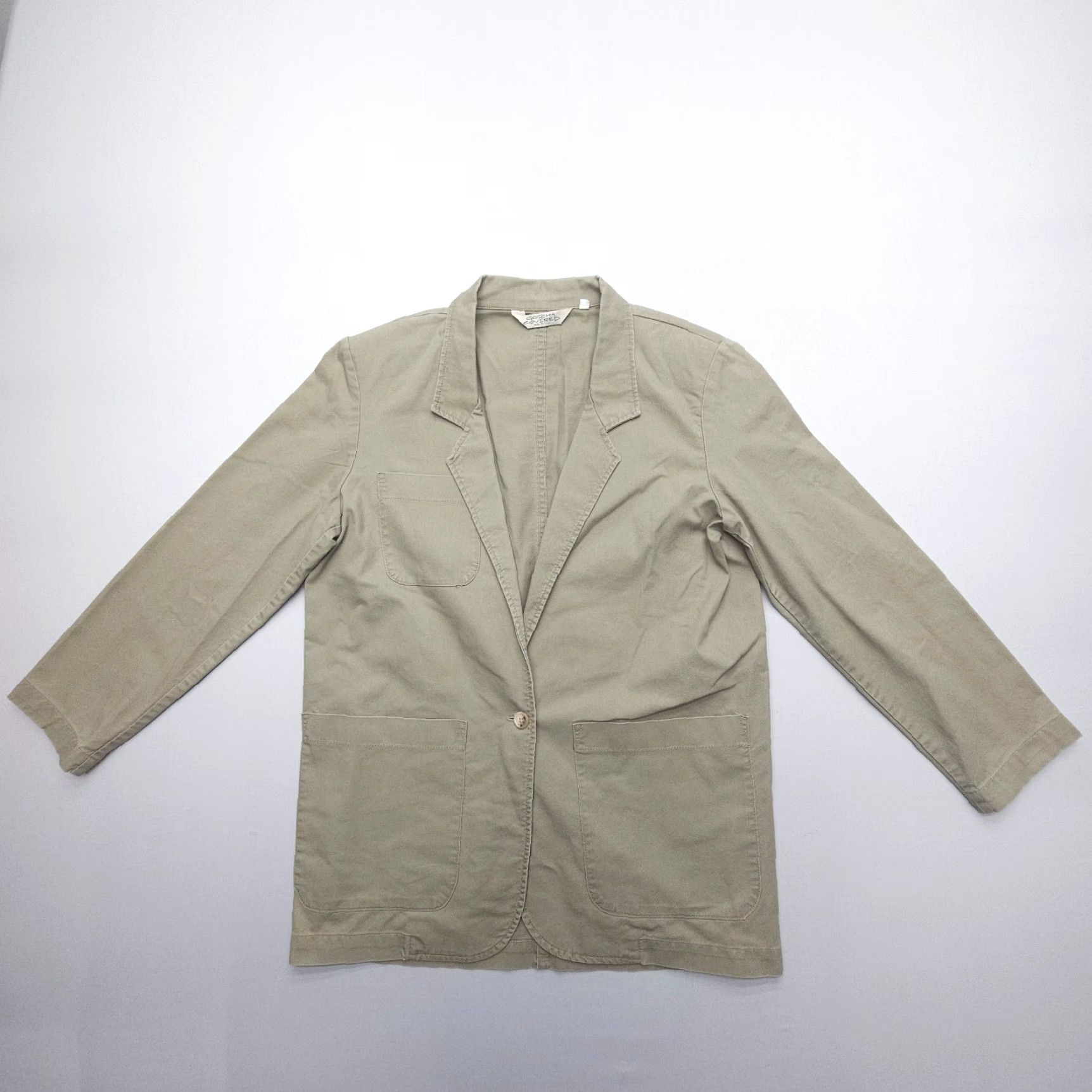 Gotcha VINTAGE Gotcha Covered Blazer Mens Medium Green Cotton Twill Safari USA Size 40R - 2 Thumbnail