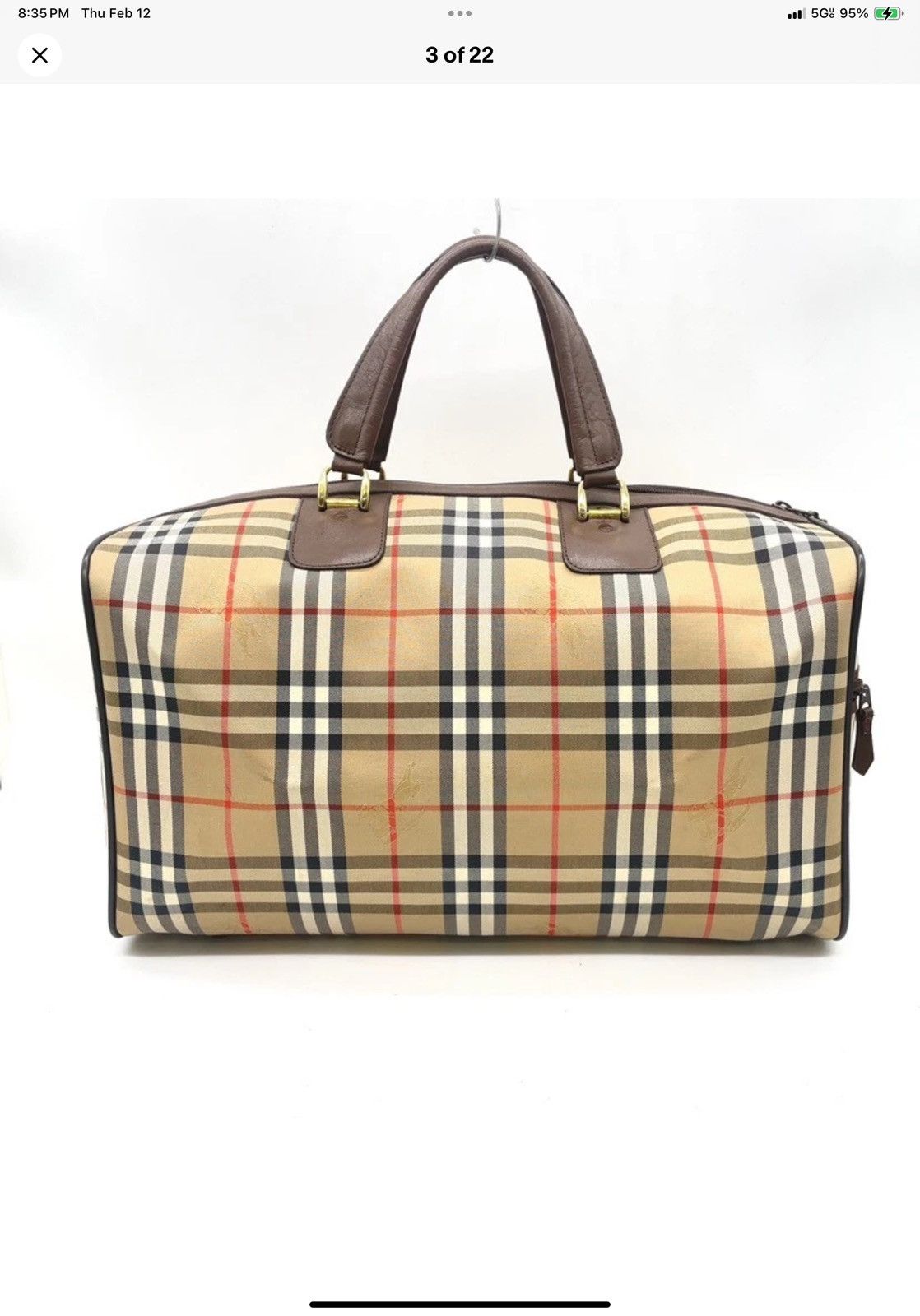 Burberry 🧳🧳🧳Vintage BURBERRY🧳🧳🧳!!! Boston style bag 45 Nova Check Size ONE SIZE - 3 Thumbnail