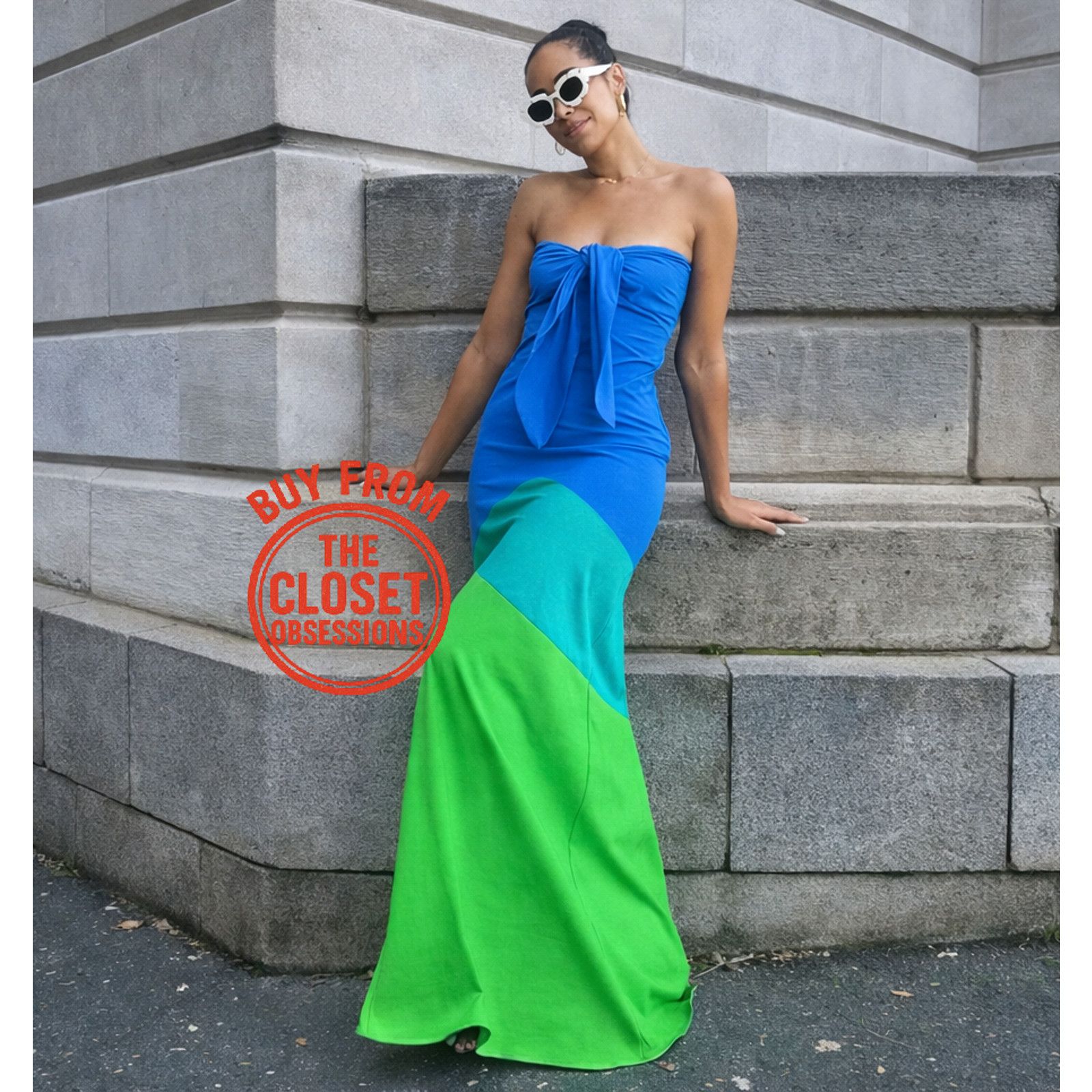 Mango Mango x Simon Miller Colorblock Strapless Maxi Dress NWT Size M / US 6-8 / IT 42-44 - 17 Thumbnail