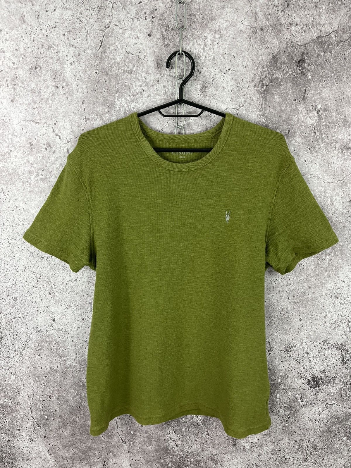 Allsaints × Japanese Brand Allsaints T-Shirt Heavy Cotton Embroidery Small Logo Size L Size US L / EU 52-54 / 3 - 1 Thumbnail