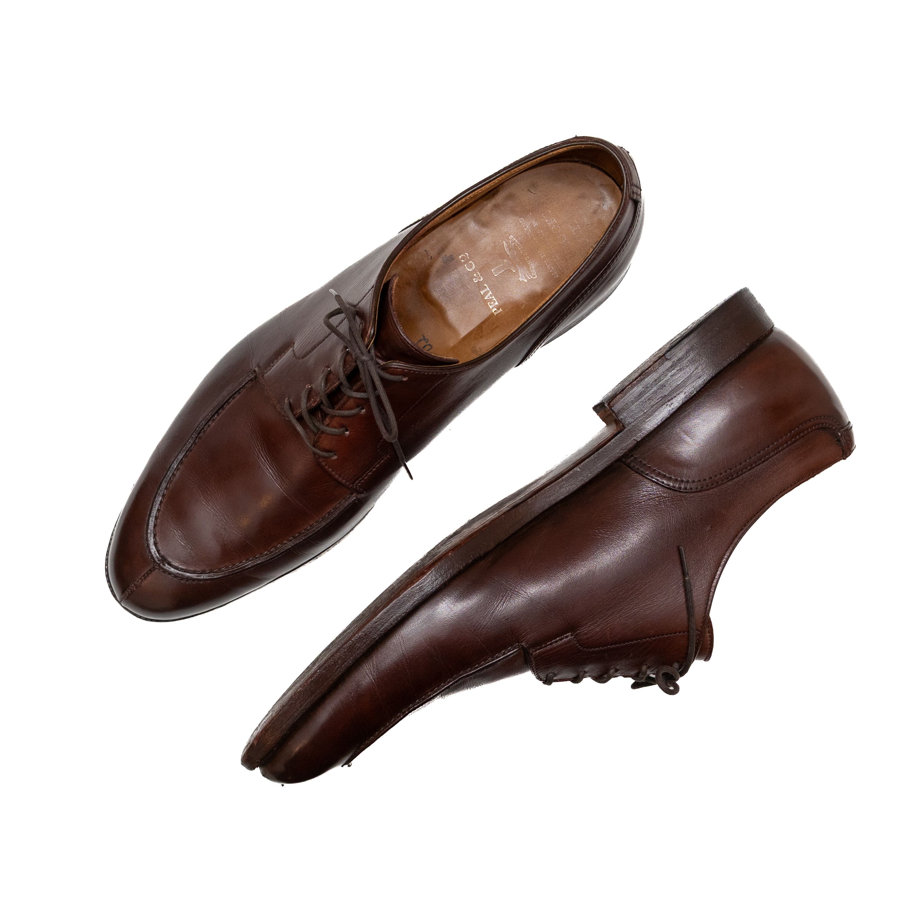 Peal And Co Peal & Co for Brooks Brothers Brown Leather Split Toe Derby Size US 11 / EU 44 - 6 Thumbnail