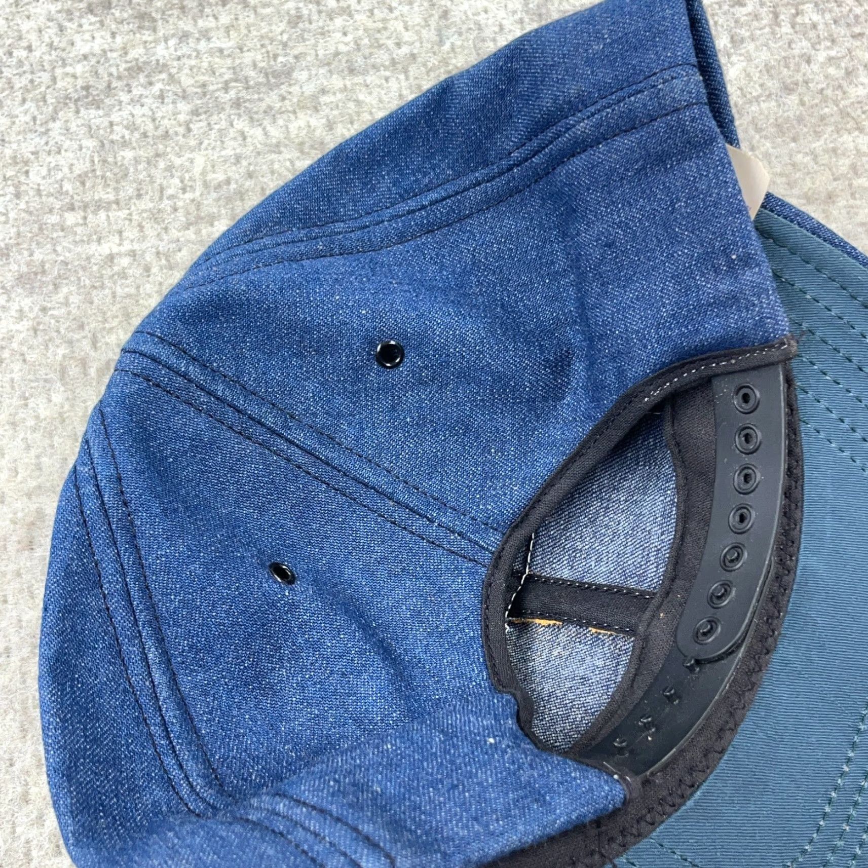 Vintage VINTAGE Eastern Coal Trucker Hat Cap Denim Made In USA 80s Mining Co Patch WV Mens One Size Blue Cotton Nylon Denim Adjustable Snapback Size ONE SIZE - 6 Thumbnail