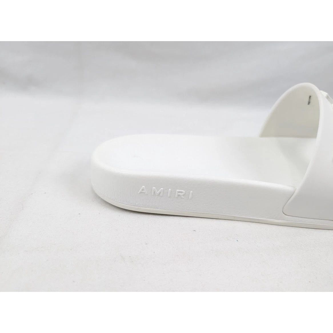 Amiri o1rshd1 Q:7 / Logo Pool Slide in White 43 Size US 10 / EU 43 - 4 Thumbnail