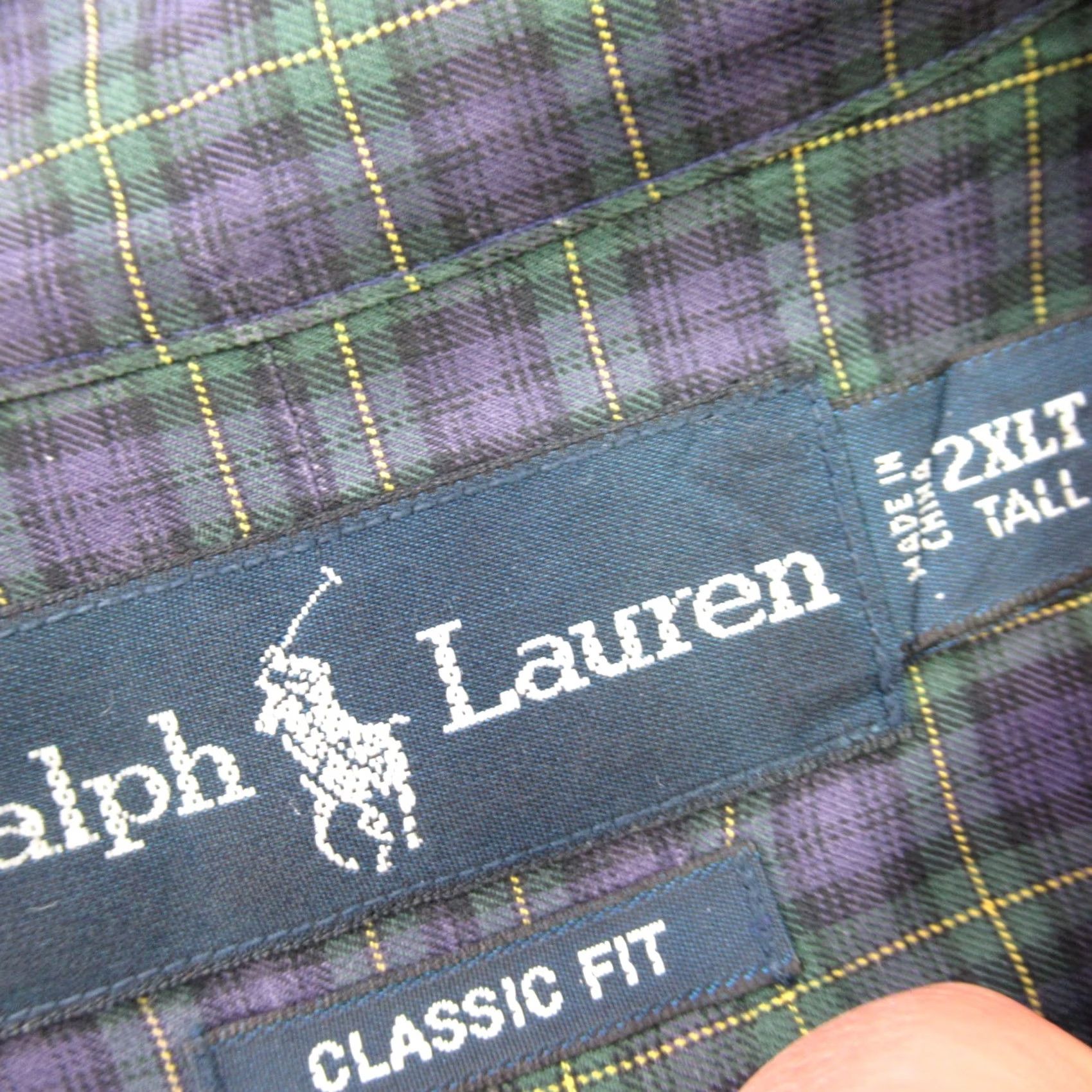 Polo Ralph Lauren Ralph Lauren Shirt Mens 2XLT Long Sleeve Lightweight Button Front Classic Plaid Shirt Size US XXL / EU 58 / 5 - 4 Thumbnail