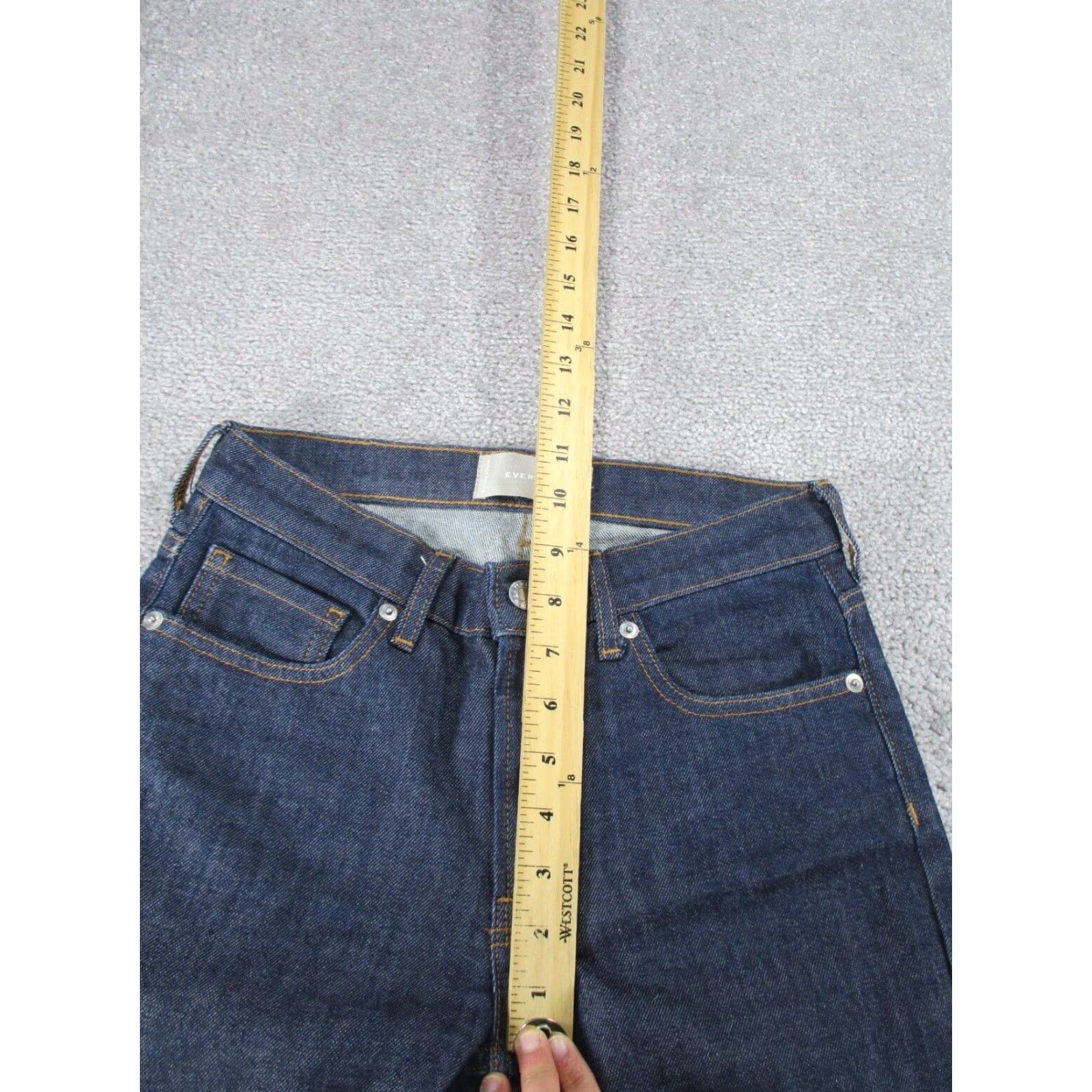 Everlane Everlane Jeans Skinny Women's 25 Dark Wash Denim Mid Rise Zip Zipper Blue Regular Size Size 42" / US 20 - 6 Thumbnail