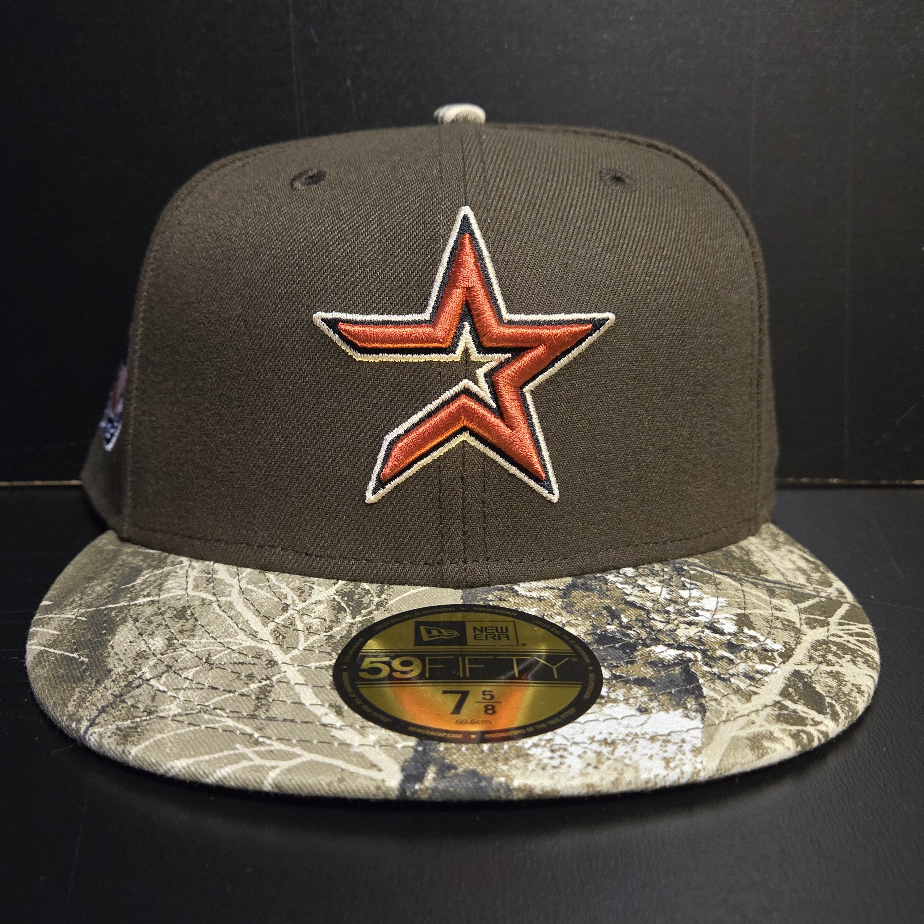 New Era 7 5/8 Houston Astros Throwdown Exclusive New Era Fitted Hat Size ONE SIZE - 1 Thumbnail