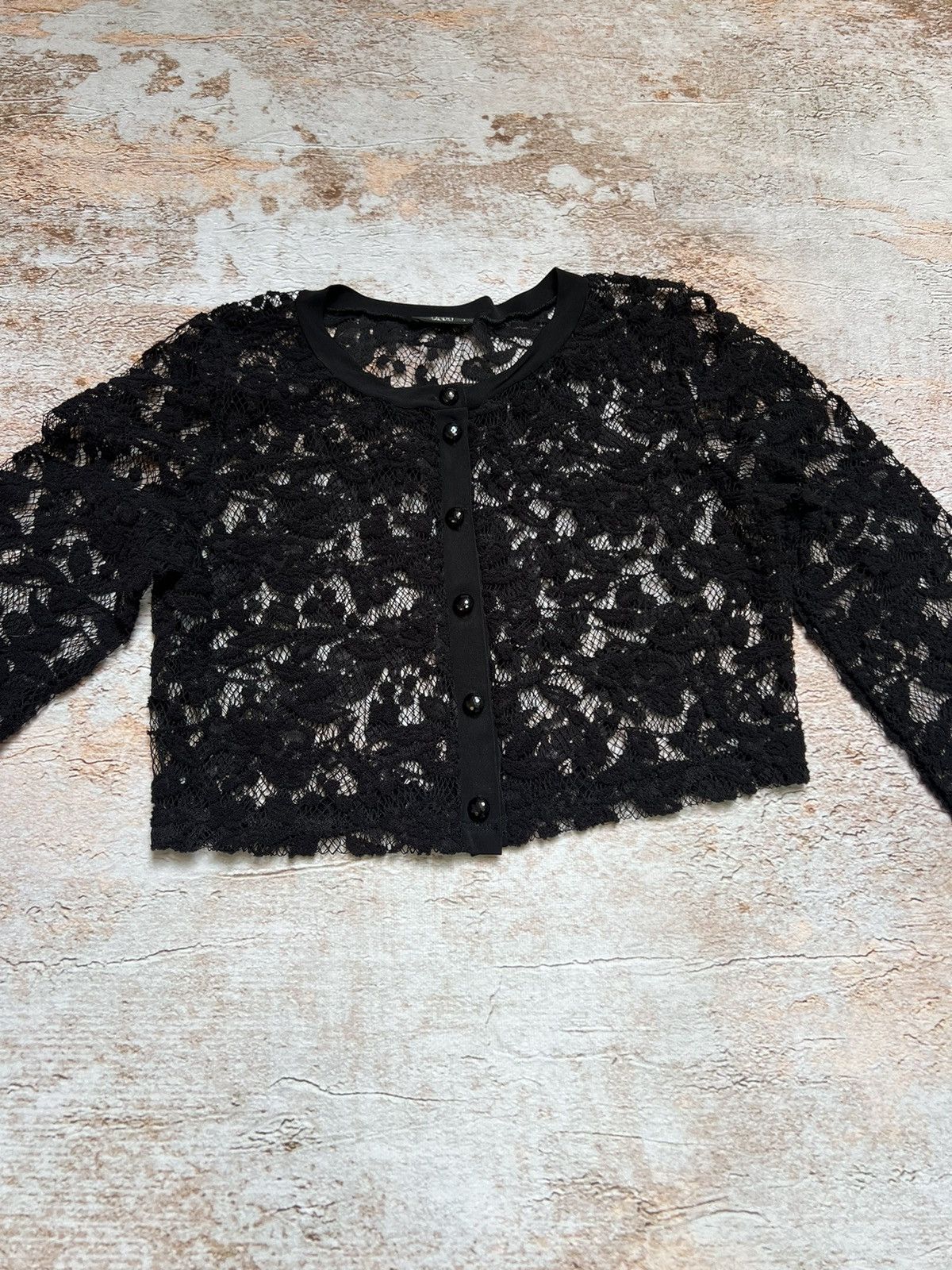 Japanese Brand × Seditionaries Vintage cropped mesh floral cardigan Size S / US 4 / IT 40 - 3 Thumbnail