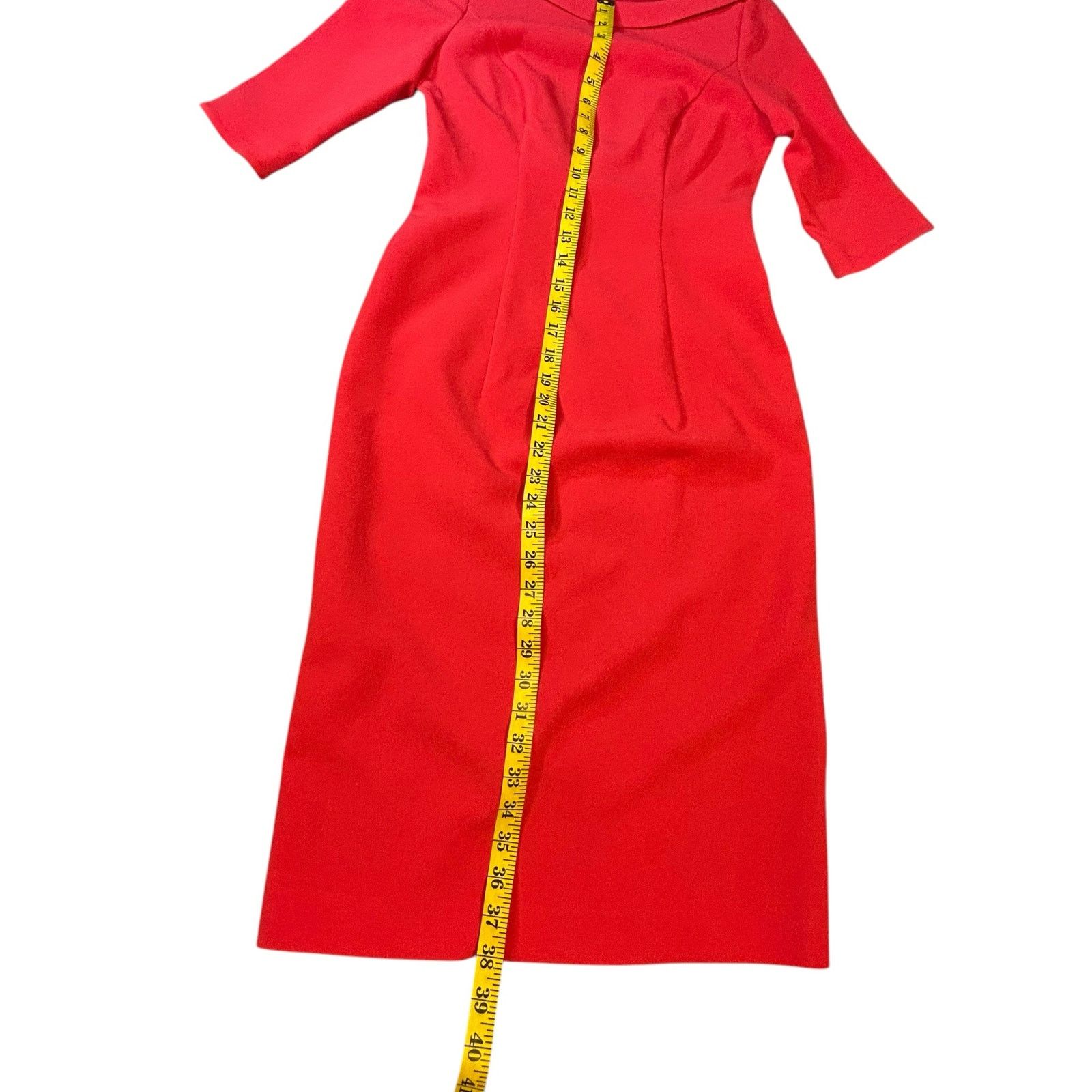 Black Halo Black Halo - Red Nuelle Petal Sleeve Dress - Size 2 Size XS / US 0-2 / IT 36-38 - 8 Thumbnail