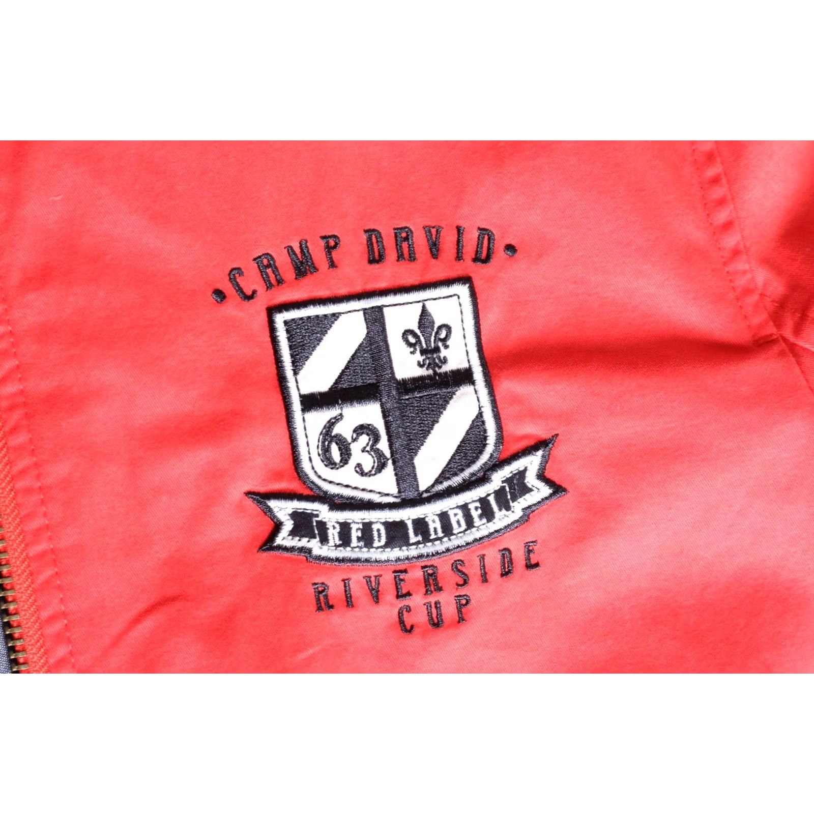 Vintage CAMP DAVID Jacket Men Size M/L MJ6527 Bomber Jacket Casual, Travel, All Seasons, Regular, Pink Red, Cotton Twill, Zip, Logo, Vintage No Size US M / EU 48-50 / 2 - 5 Thumbnail