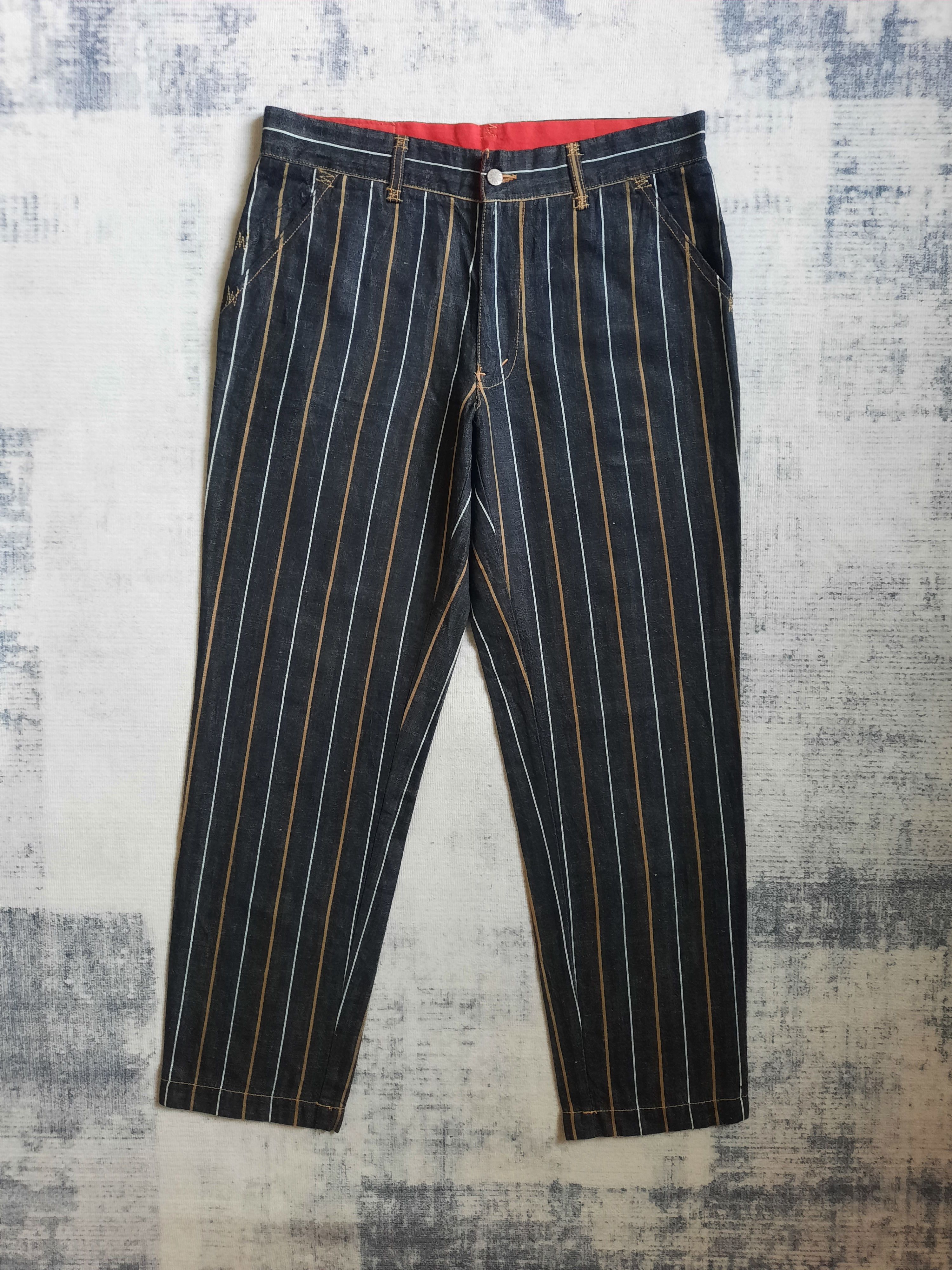Levi's 🔥Levis japan 704 redloop indigo stripes denim jeans Size US 34 / EU 50 - 2 Thumbnail