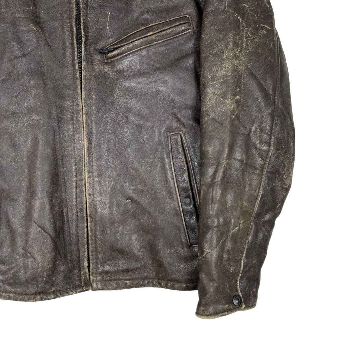 Schott 🔥 VINTAGE SCHOTT NYC LEATHER RACER JACKET MADE IN USA Size US S / EU 44-46 / 1 - 5 Thumbnail