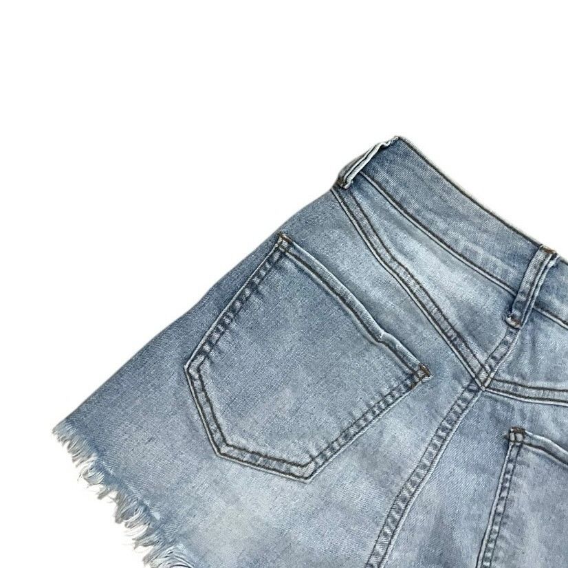 Other Sky and Sparrow Denim High Rise Distressed Mini Jean Shorts Size 24" / US 00 / IT 34 - 5 Thumbnail