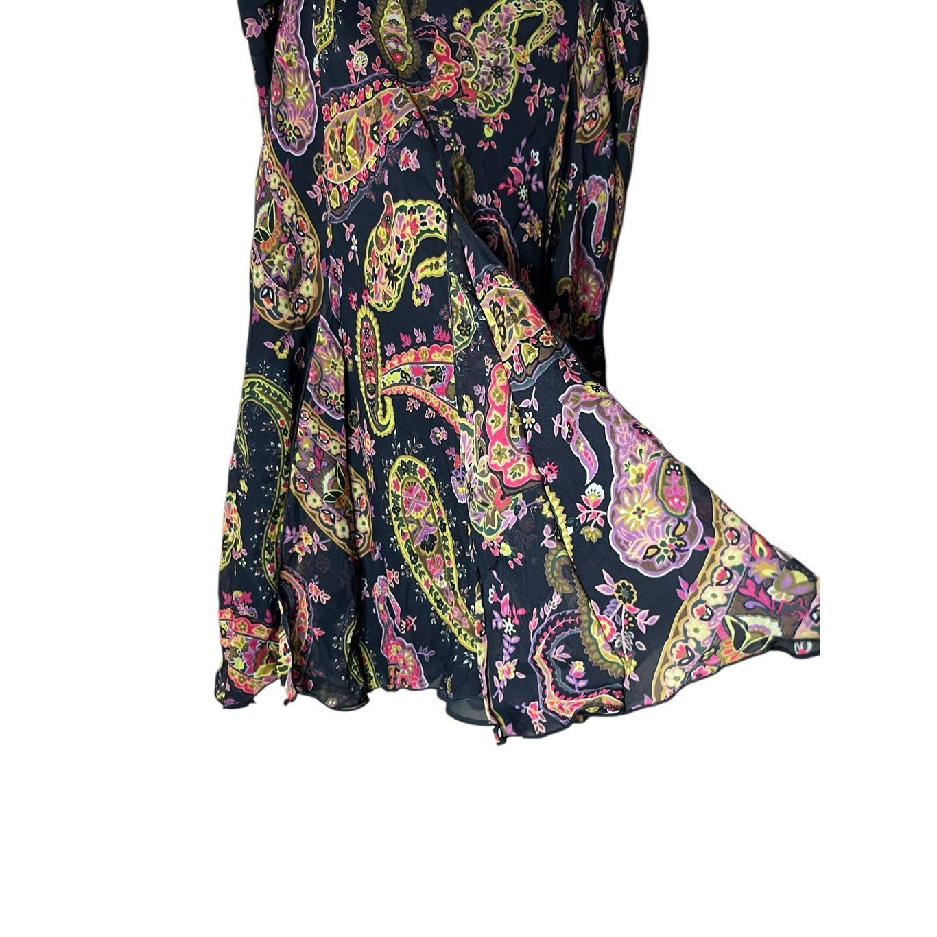 Other Vintage Dana Buchman Silk Paisley Print Skirt Size 10 Size 32" / US 10 / IT 46 - 5 Thumbnail
