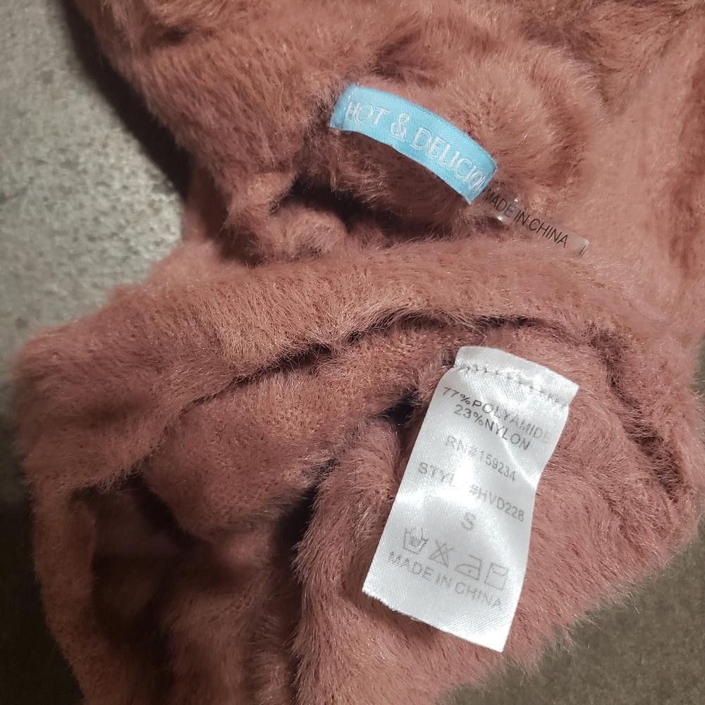 Designer Dust Pink Fur Detailed Hot&Delicious Midi Size S / US 4 / IT 40 - 3 Thumbnail