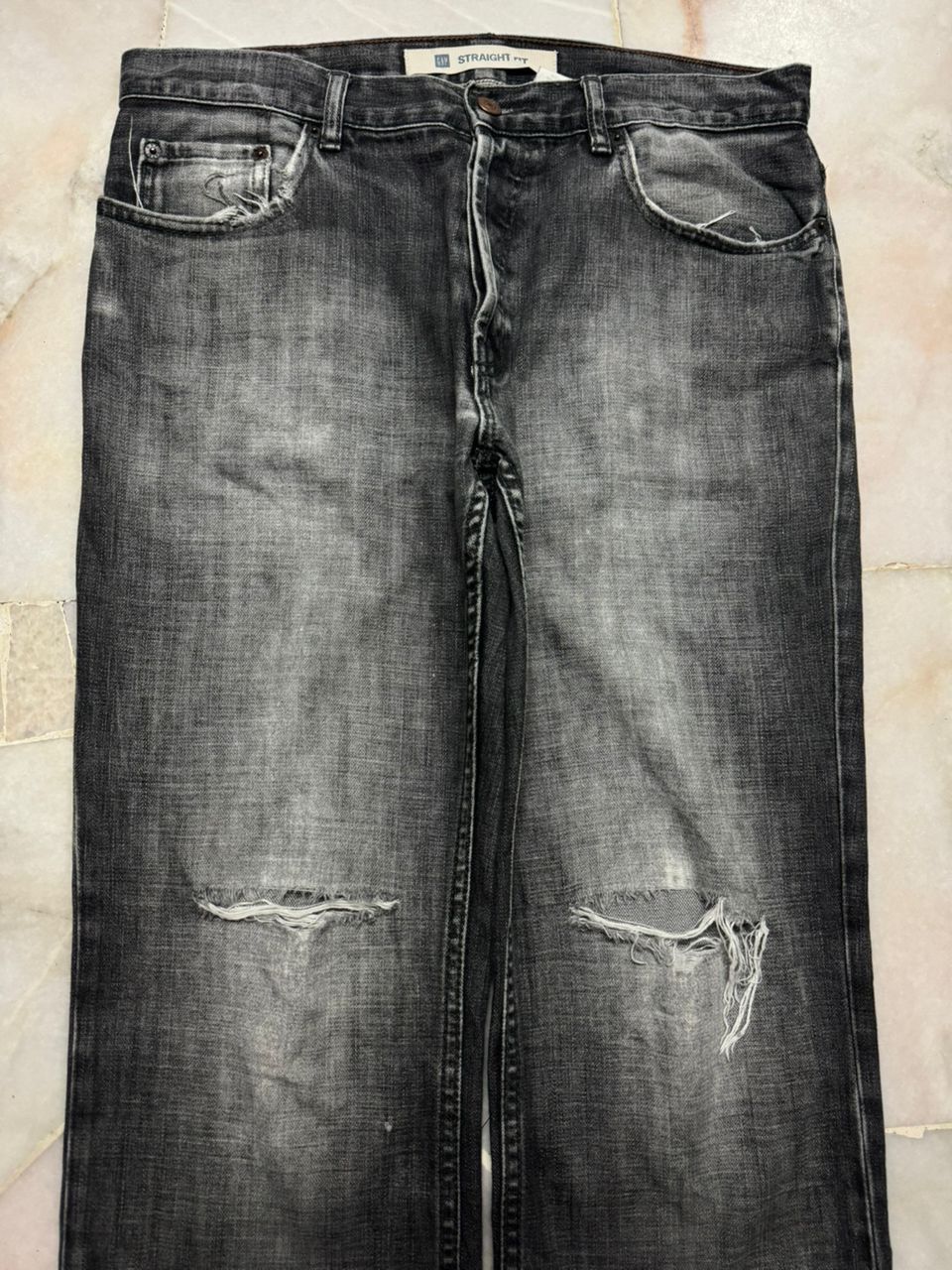 Gap 💥Thrashed Grunge💥90s Gap Mudwash Distressed Straight Fit Size US 32 / EU 48 - 3 Thumbnail