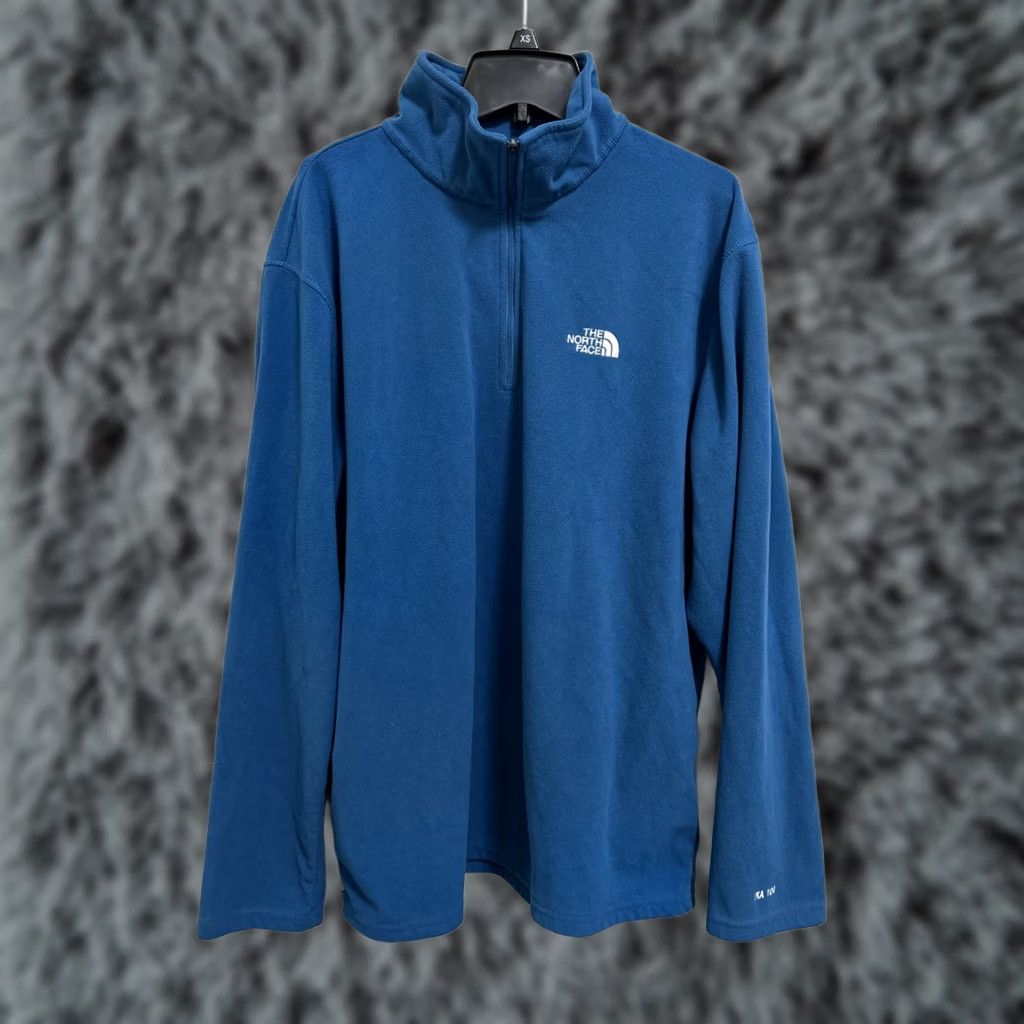 The North Face VINTAGE The North Face Fleece Sweater Mens L Blue TKA 100 1/4 Zip Lightweight Size US L / EU 52-54 / 3 - 1 Thumbnail