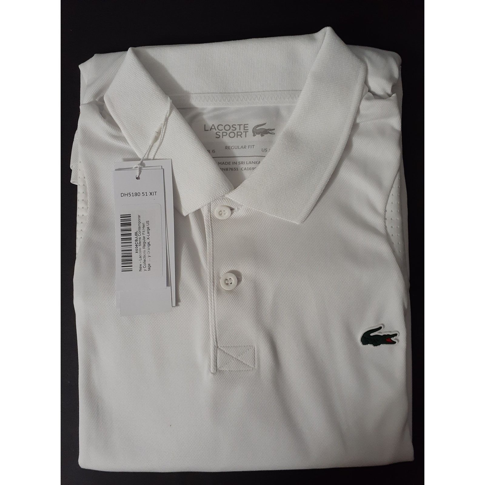 Lacoste Lacoste Men's Regular Fit Heritage Ultra Dry Polo White XL Size US XL / EU 56 / 4 - 2 Thumbnail