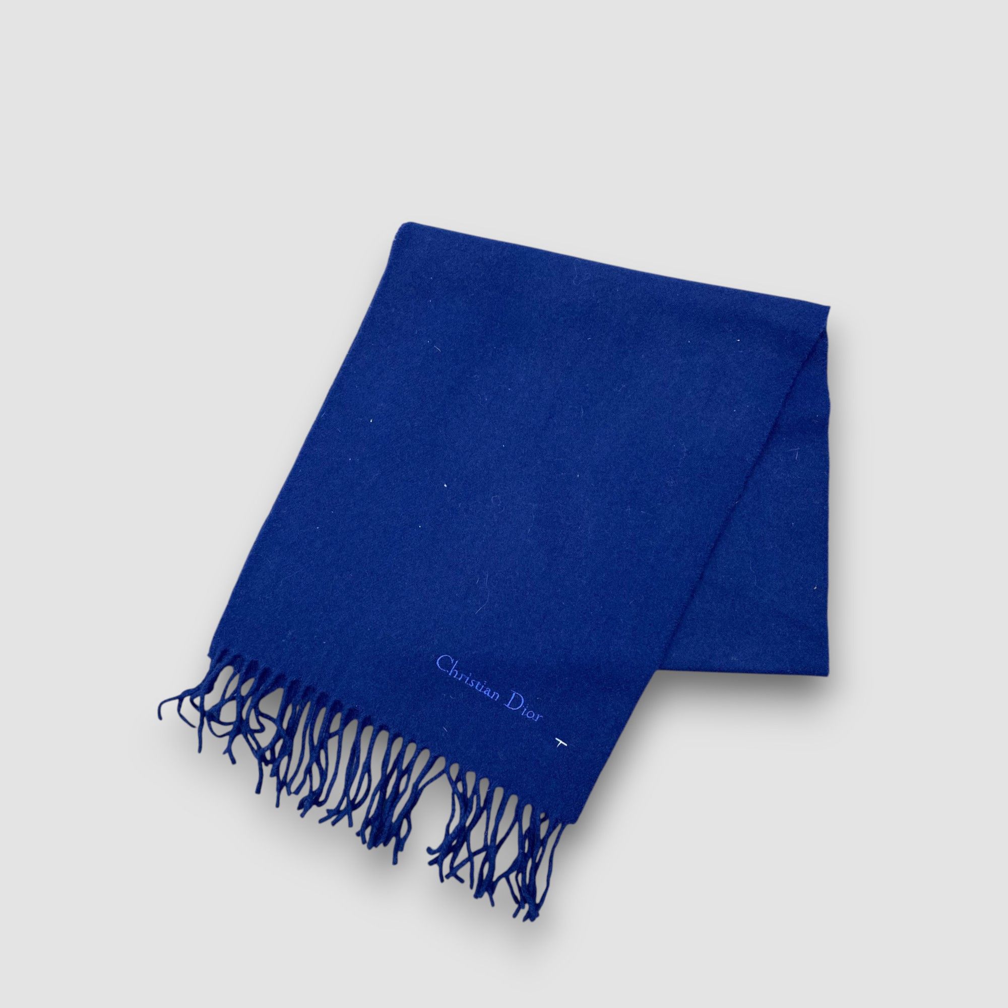 Christian Dior Monsieur Vintage Christian Dior Scarf Muffler Wool Fringe Scarves Size ONE SIZE - 2 Thumbnail