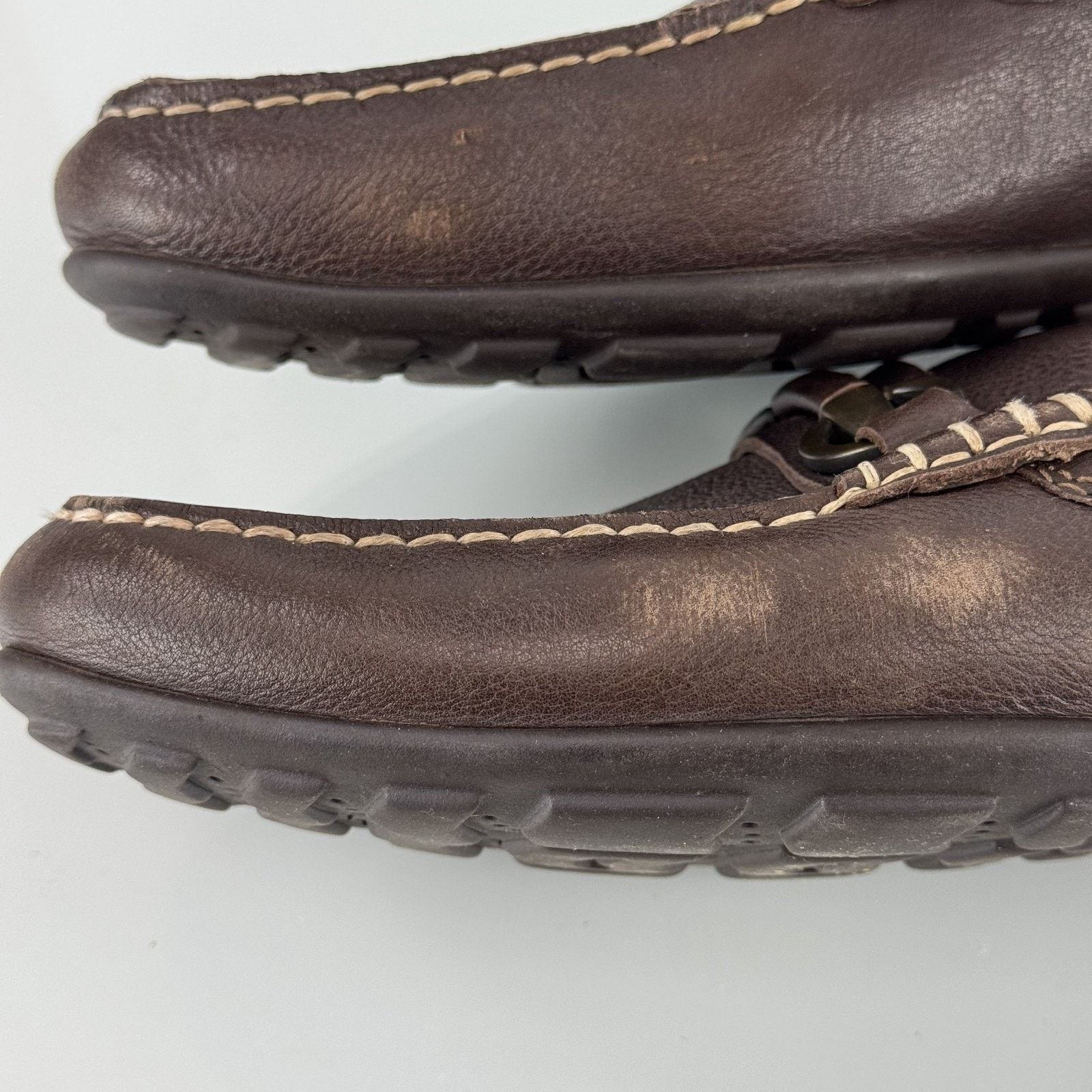 Geox GEOX Respira Men's Horsebit Driving Brown Leather Loafer 12 Size US 12 / EU 45 - 8 Thumbnail