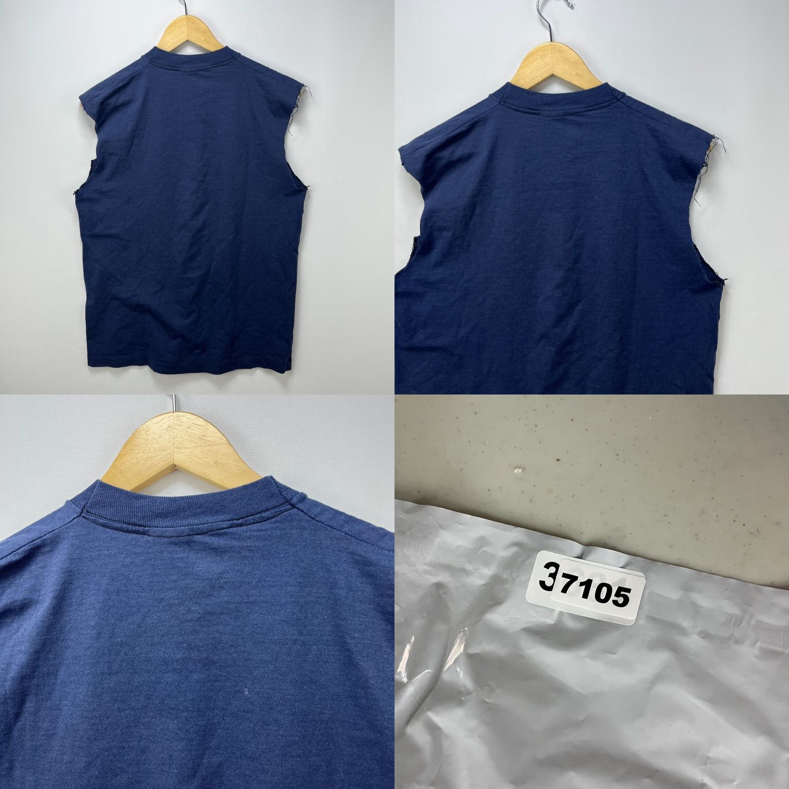 Fruit Of The Loom VINTAGE Skull Biker Sun Faded T-Shirt Large Sleeveless Men L Blue 90s Size US L / EU 52-54 / 3 - 8 Thumbnail