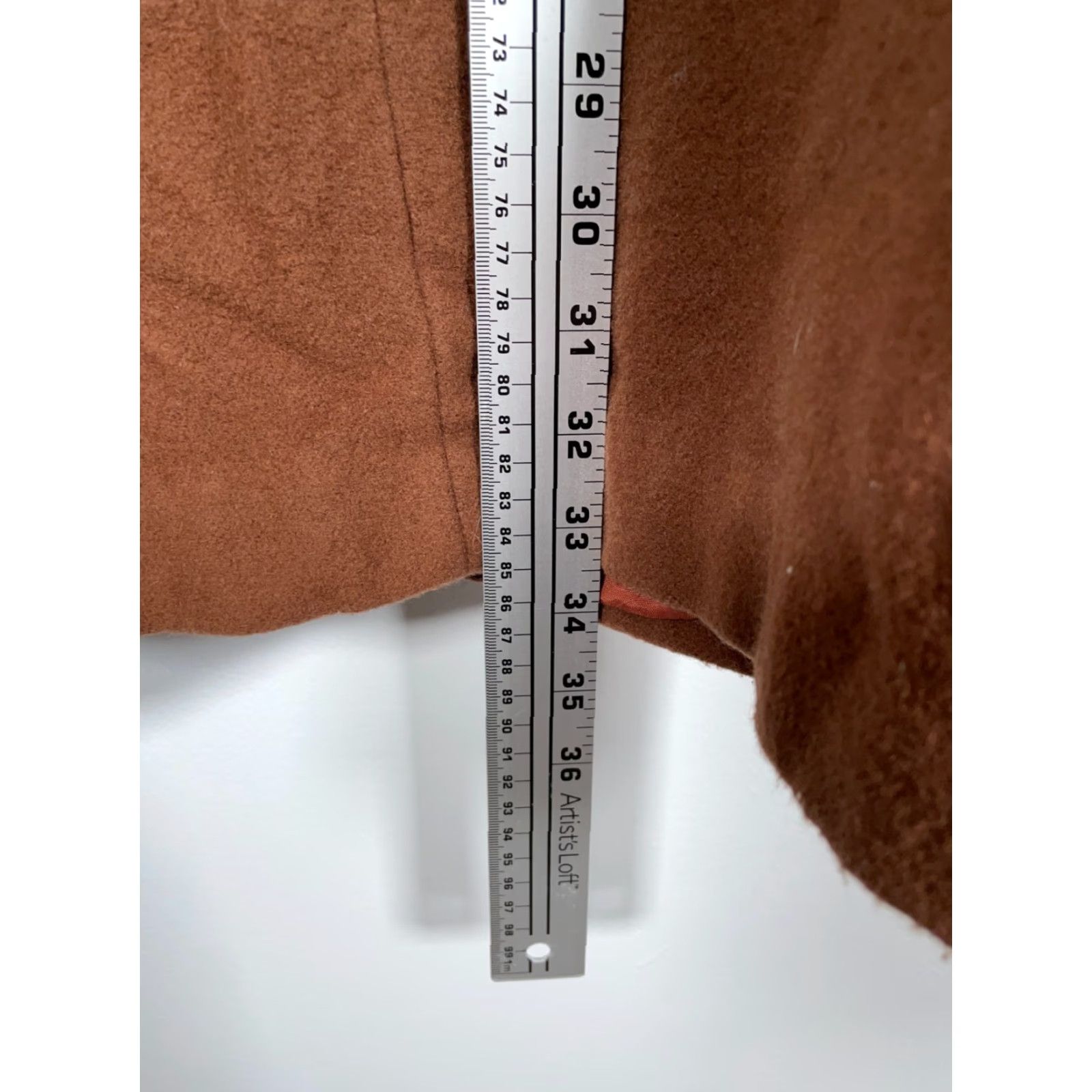 Lorovi Brown Wool Fringe Jacket Women\'s Large 1-Button Western Boho Retro