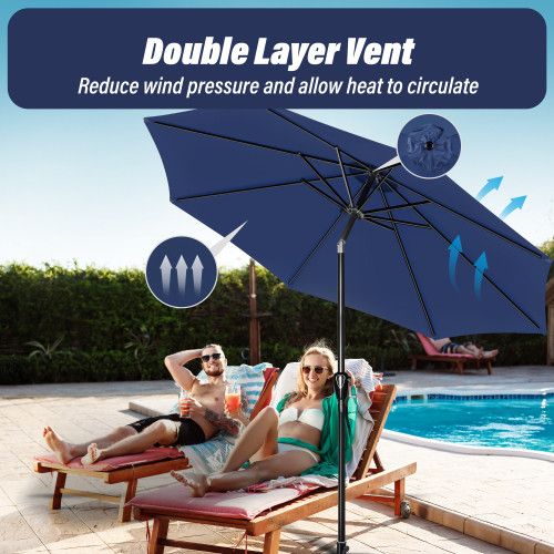 Designer × Homemade 10' Patio Umbrella Outdoor Table Market Yard Umbrella with P Size US L / EU 52-54 / 3 - 5 Thumbnail
