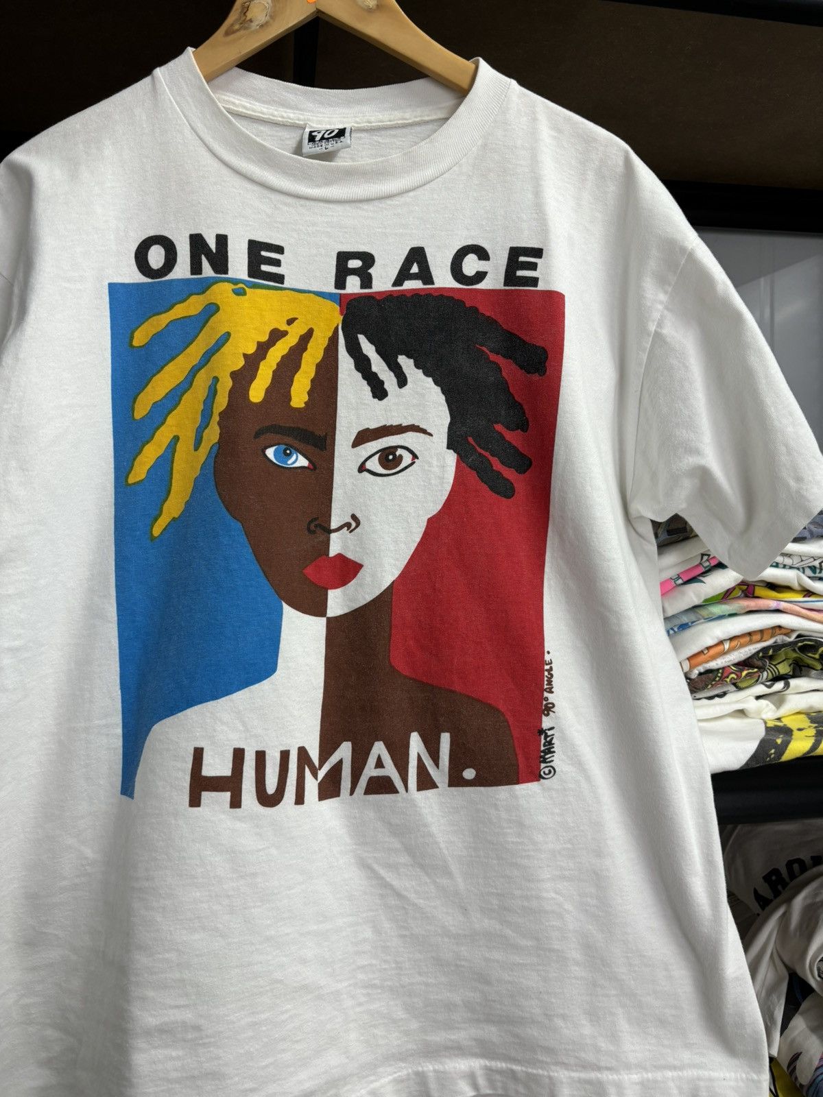 Vintage VERY RARE! Vintage 90’s One Race Human Promo AntiRacism Size US L / EU 52-54 / 3 - 1 Thumbnail