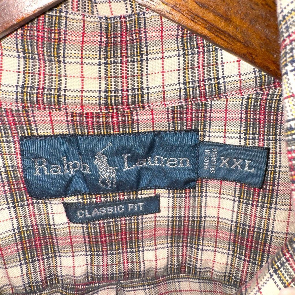 Polo Ralph Lauren Polo Jeans Co. Ralph Lauren Tan Plaid Oxford Button Up Shirt Size US XL / EU 56 / 4 - 2 Thumbnail