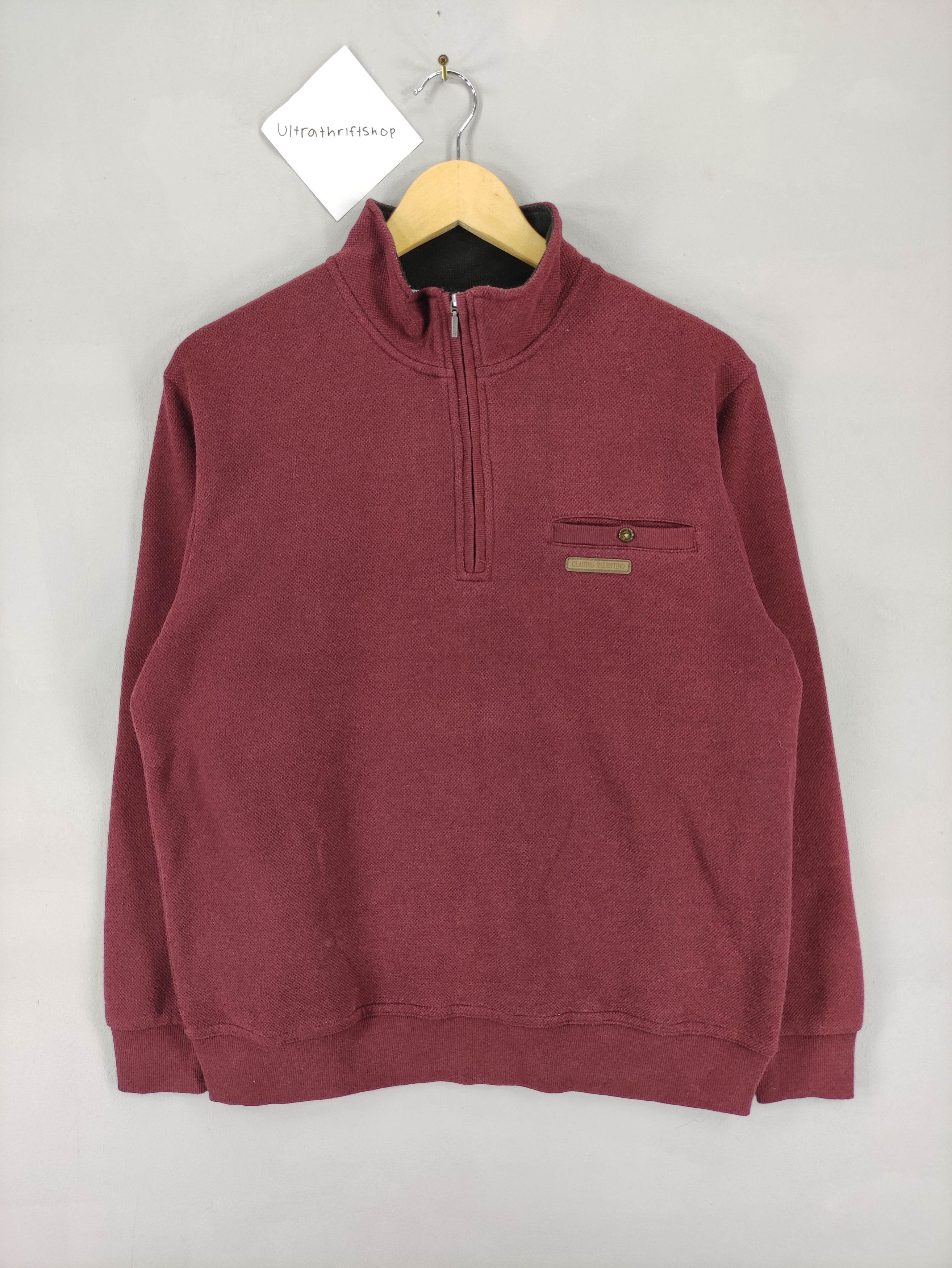 Vintage Vintage Claudio Valentino Half Zip Sweater Size US L / EU 52-54 / 3 - 1 Thumbnail