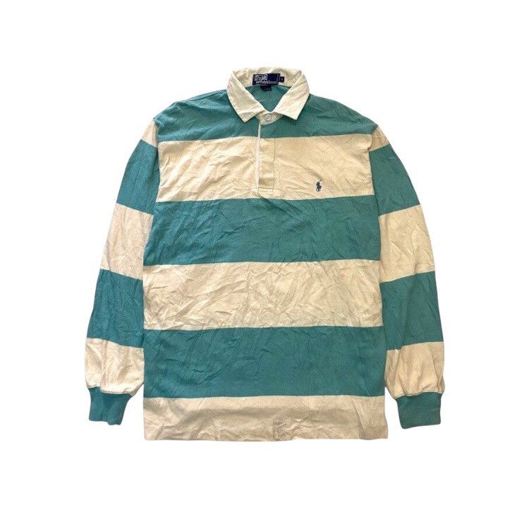 Polo Ralph Lauren × Ralph Lauren Vintage Polo Ralph Lauren Striped Rugby Size US S / EU 44-46 / 1 - 1 Thumbnail