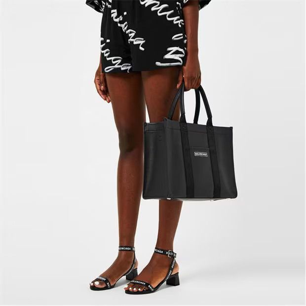 Balenciaga o1g2r1mq0924 Logo Round Mules in Black & White Size US 10 / IT 40 - 5 Thumbnail