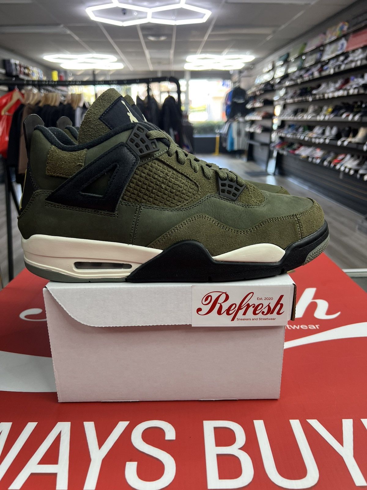 Jordan Brand Air Jordan 4 Craft Olive Size 12 Size US 12 / EU 45 - 1 Thumbnail
