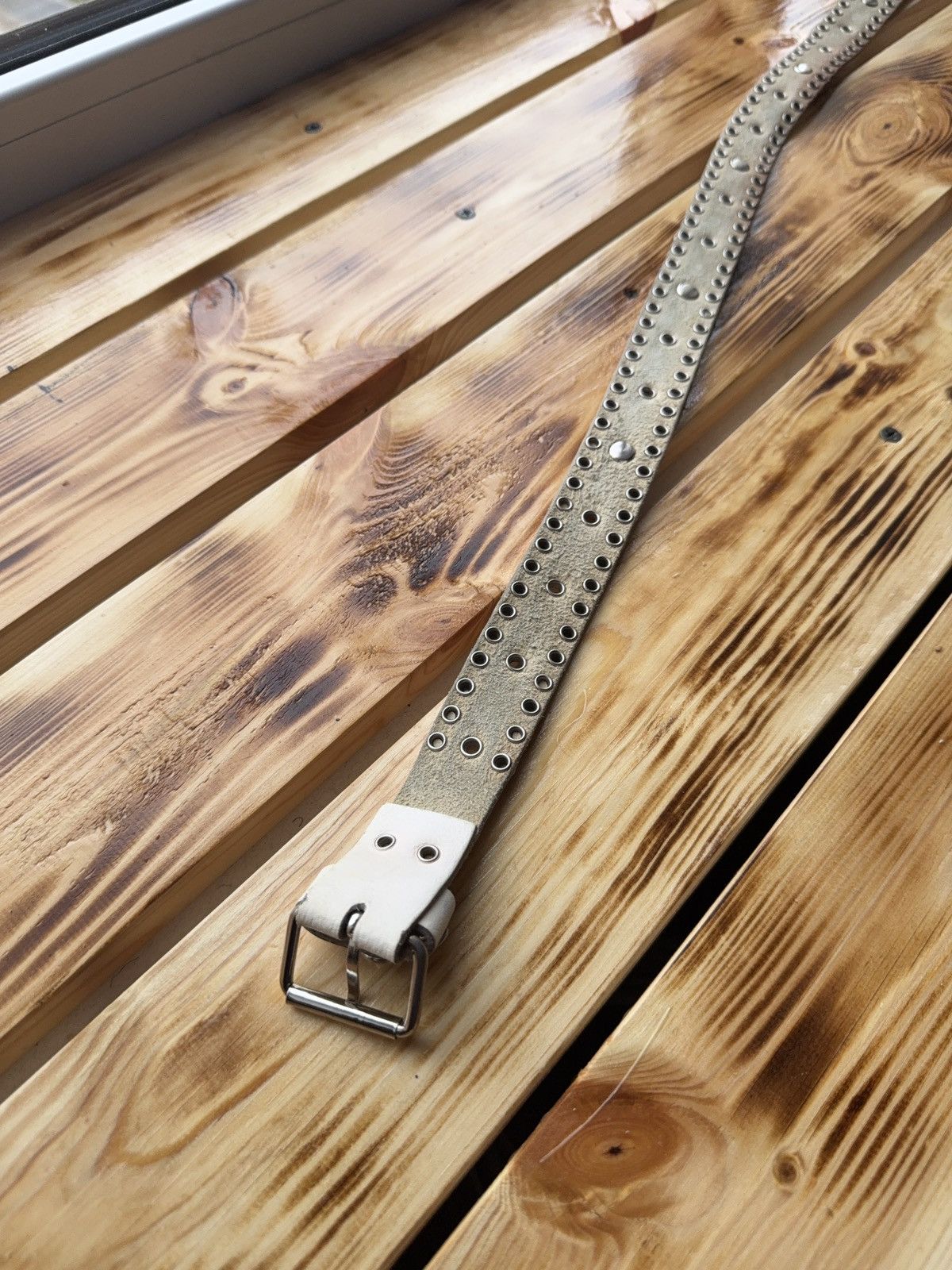 If Six Was Nine Vintage Japanese Studded Leather Punk Emo Rock Goth Y2K belt Size ONE SIZE - 12 Thumbnail