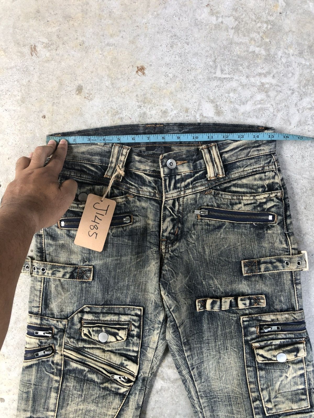 semanticdesign Semantic Design Flared Jeans Multipocket Mudwash Distressed Size US 30 / EU 46 - 23 Thumbnail