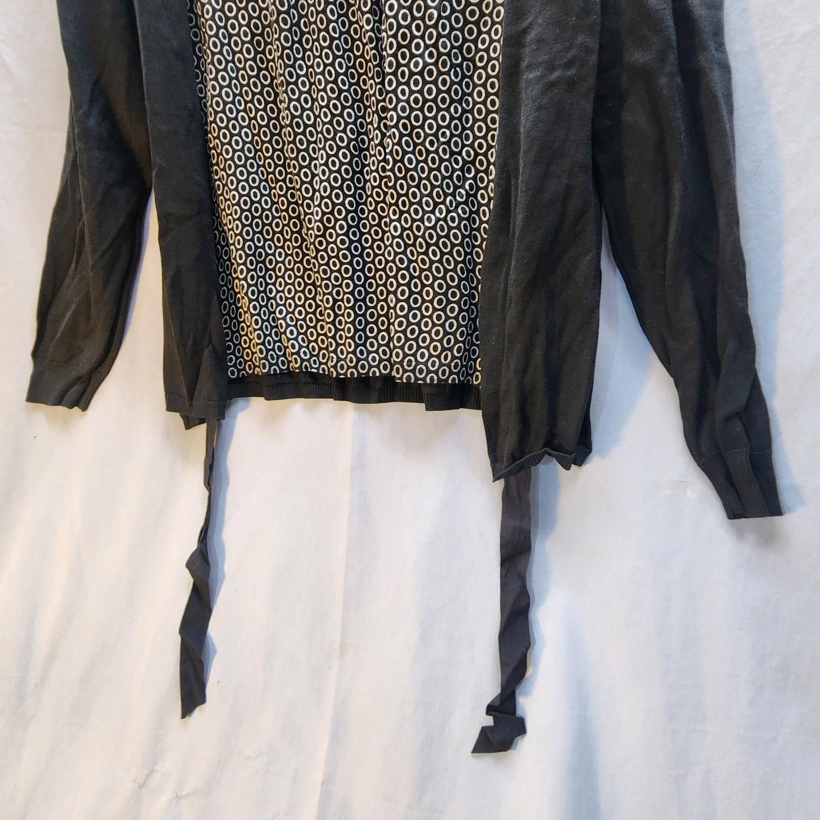Designer Wrap London Silk Blend Long Sleeve Layered Top Size 12 Size XL / US 12-14 / IT 48-50 - 3 Thumbnail
