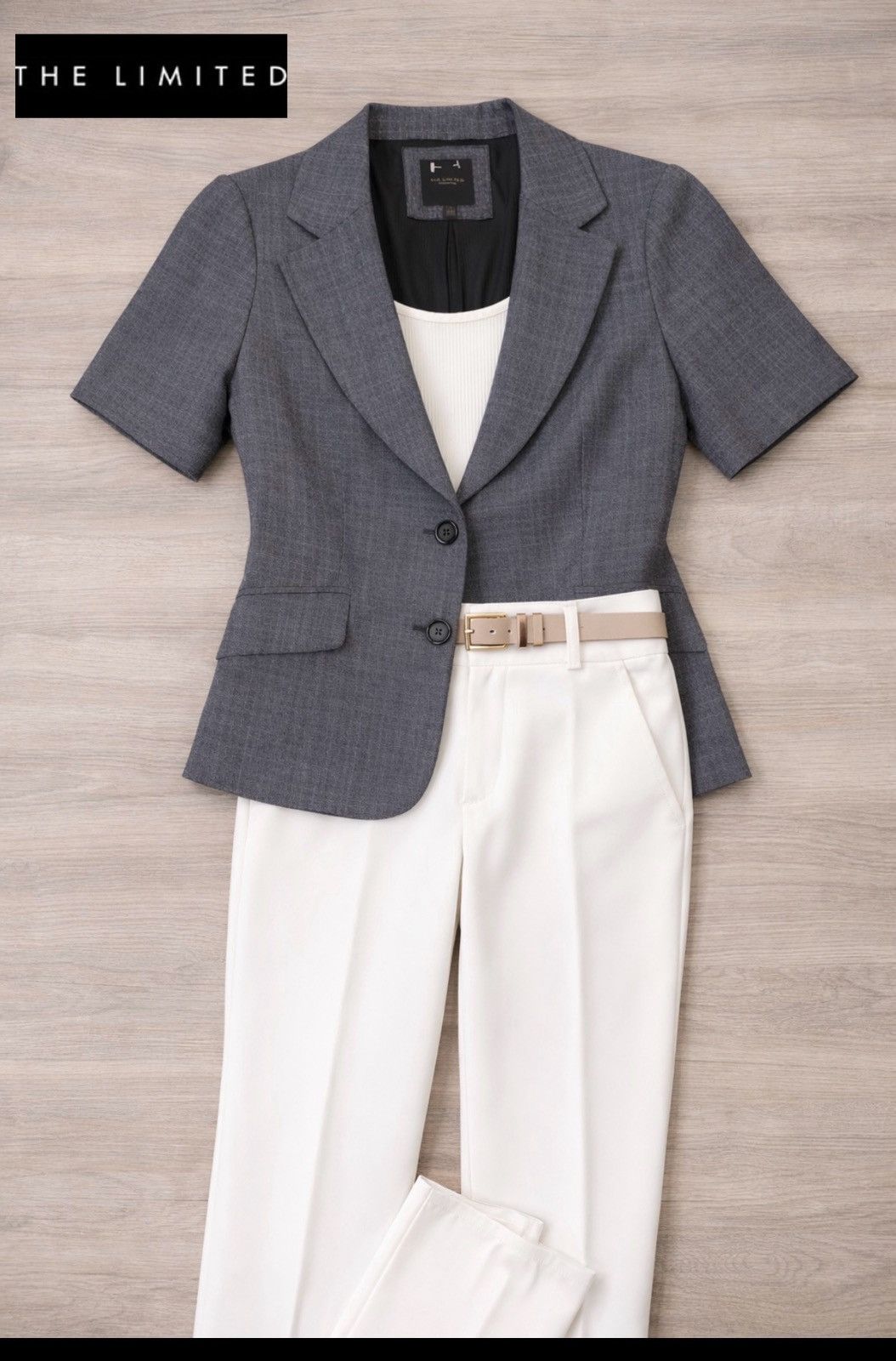 Other The Limited Collect. Grey Short Sleeve career Blazer S/Small Size S / US 4 / IT 40 - 1 Thumbnail