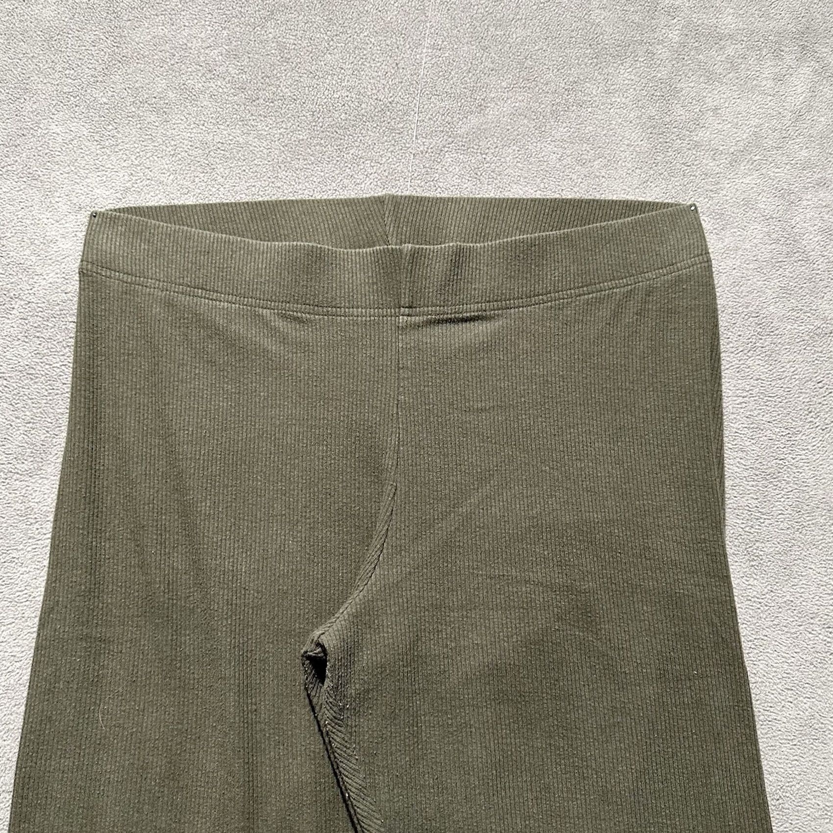Old Navy Old Navy Leggings Womens Large Green Ribbed Lightweight Cotton blend Stretch EUC Size 36" / US 14 / IT 50 - 3 Thumbnail